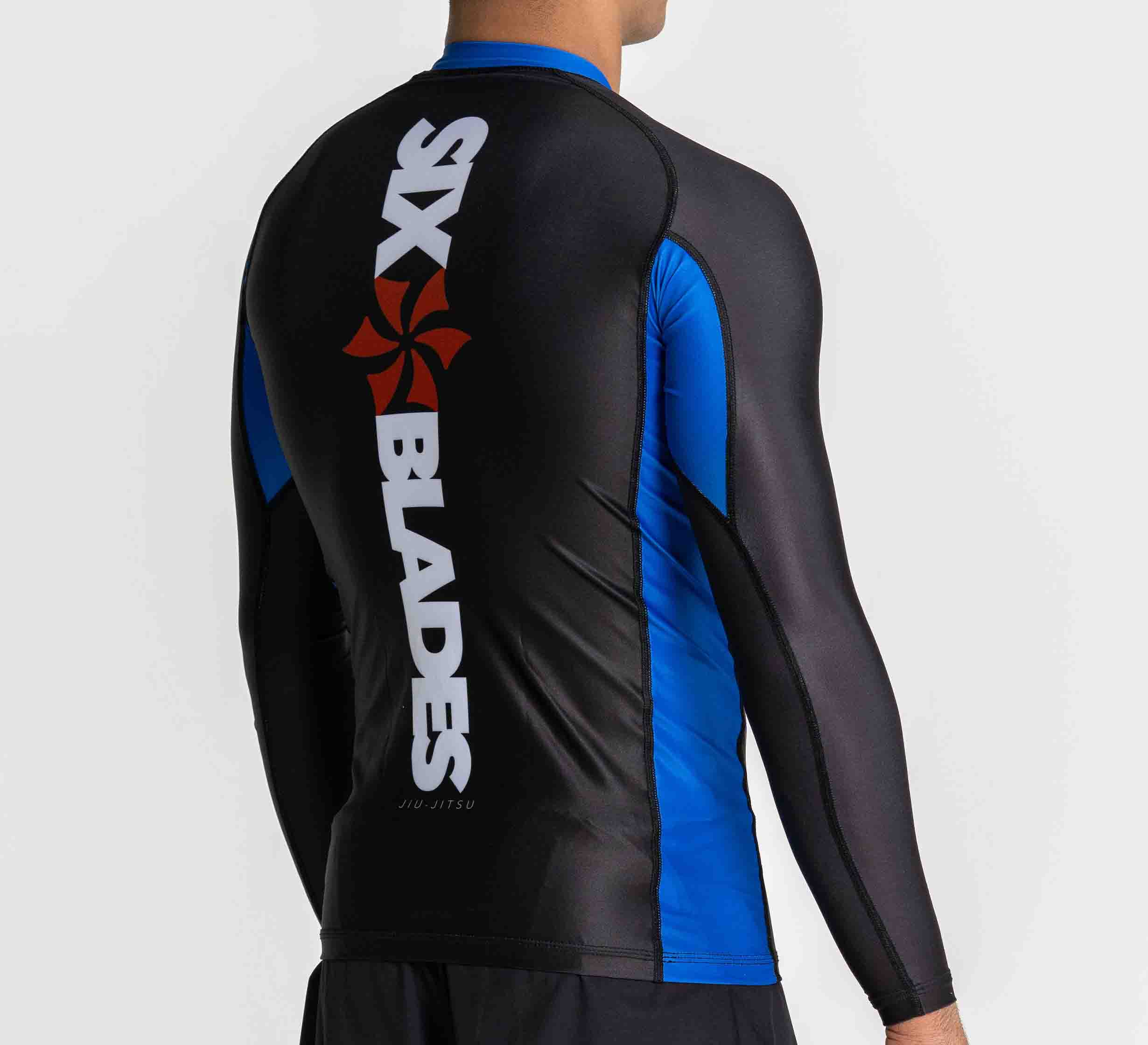 Six Blades Long Sleeve Rashguard Blue