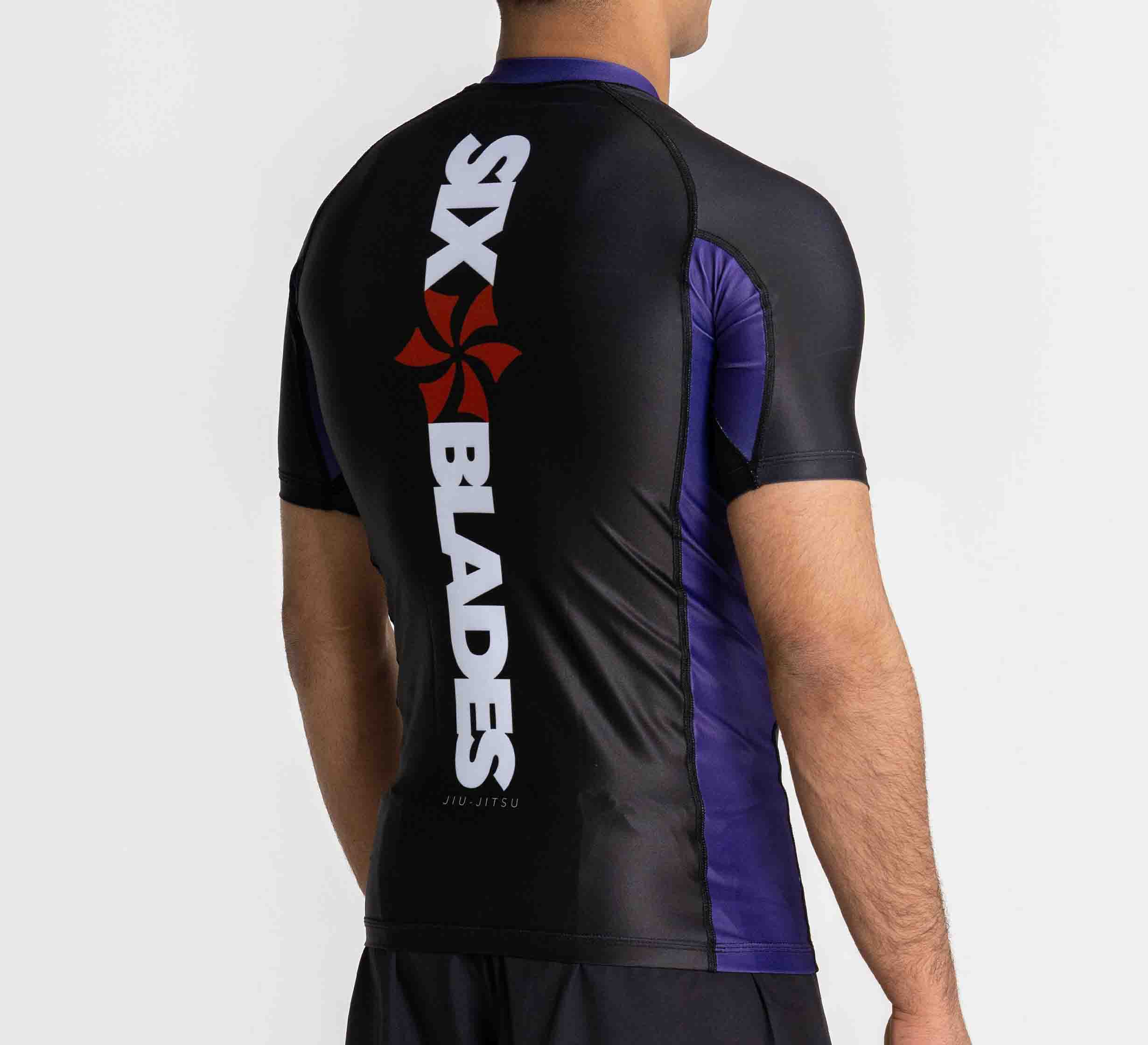 Six Blades Short Sleeve Rashguard Purple