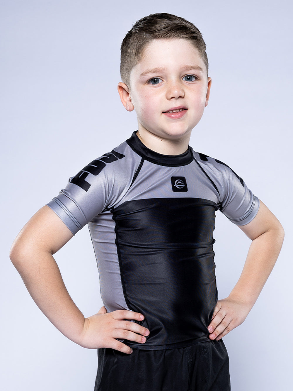 Kids Competition Ranked Rashguard Grey