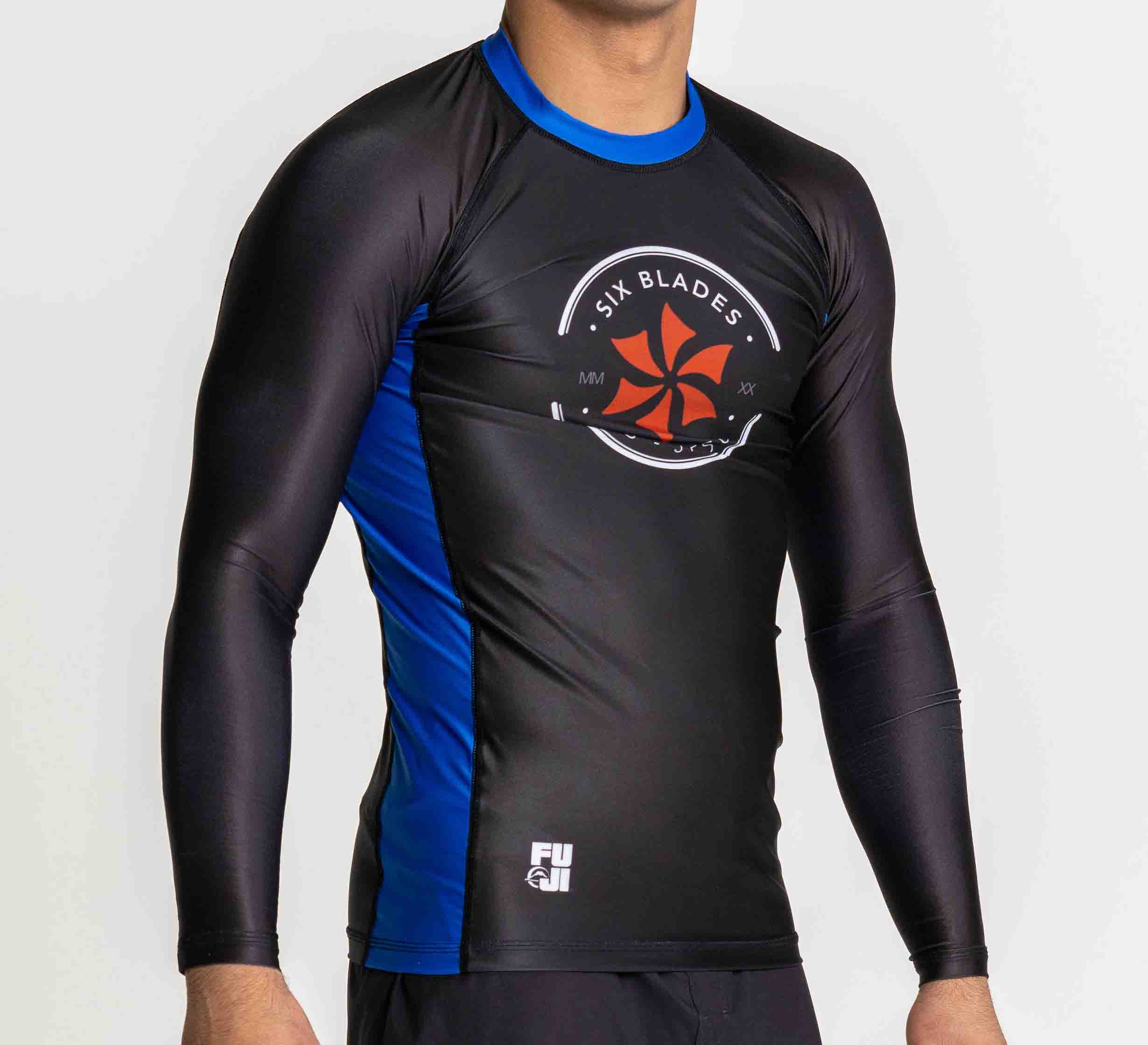 Six Blades Long Sleeve Rashguard Blue