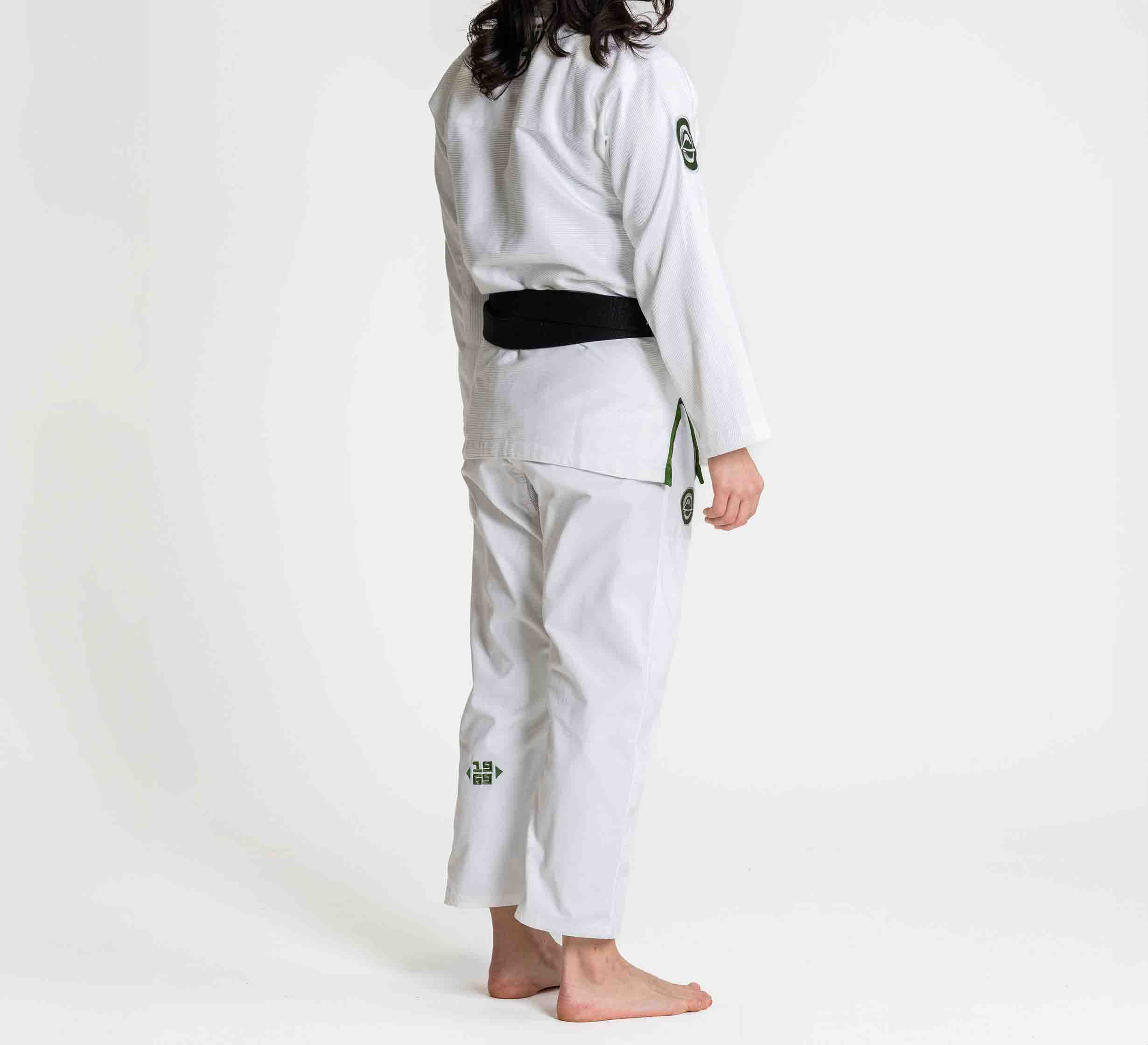 Womens Flow-Tech BJJ Gi White/Green