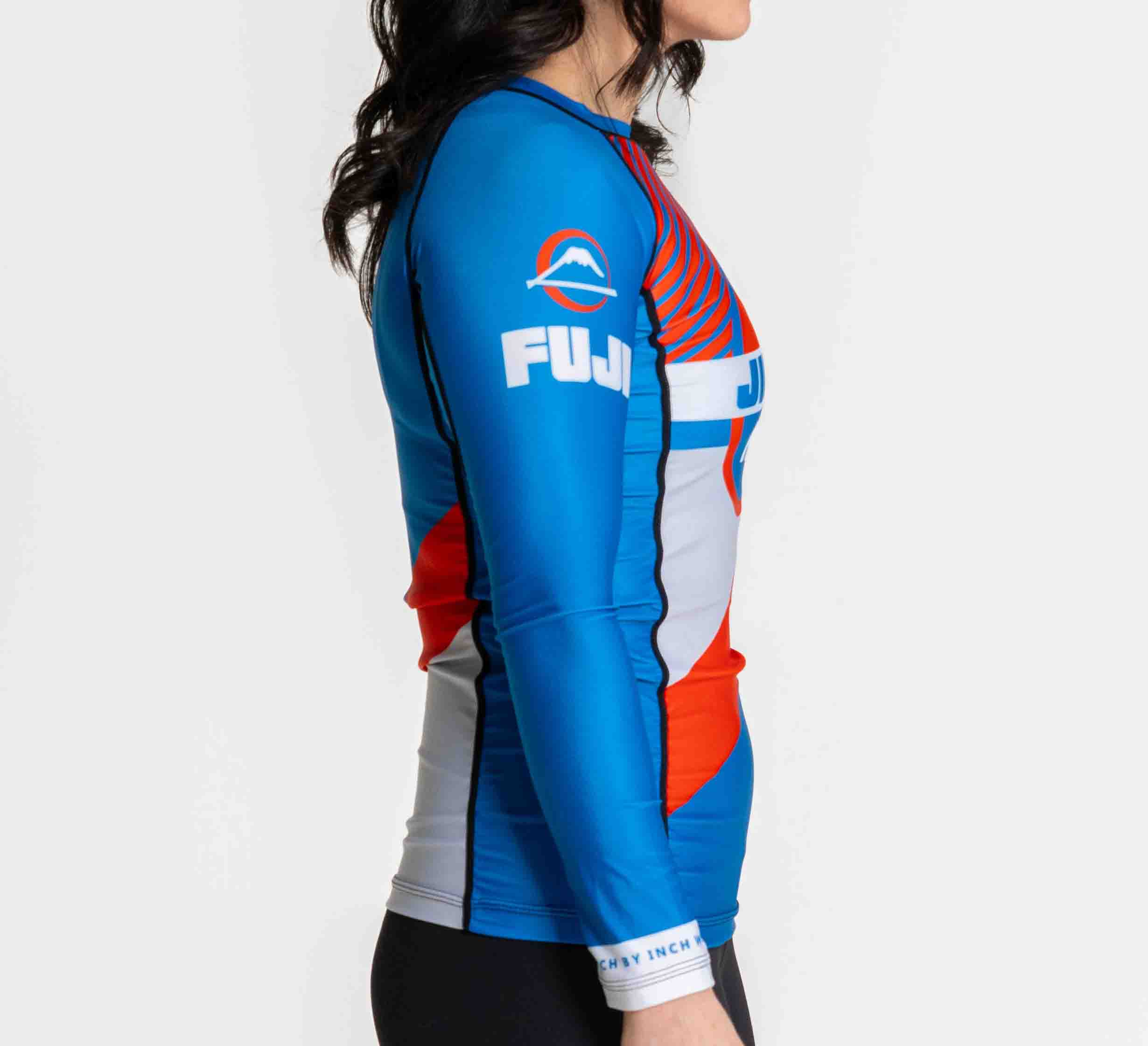 Womens Pacer Flex Lite Long Sleeve Rashguard Blue/Red