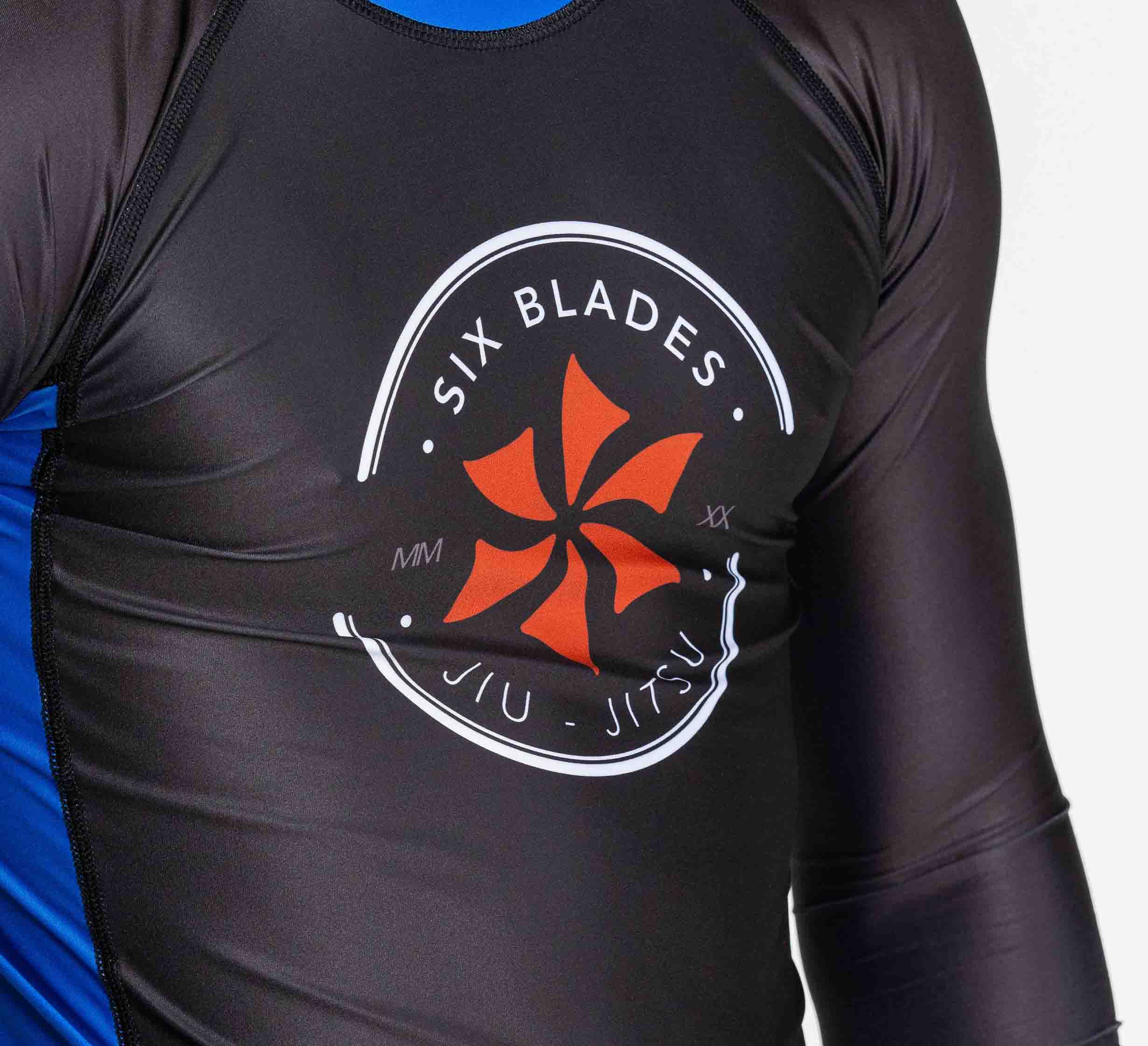 Six Blades Long Sleeve Rashguard Blue