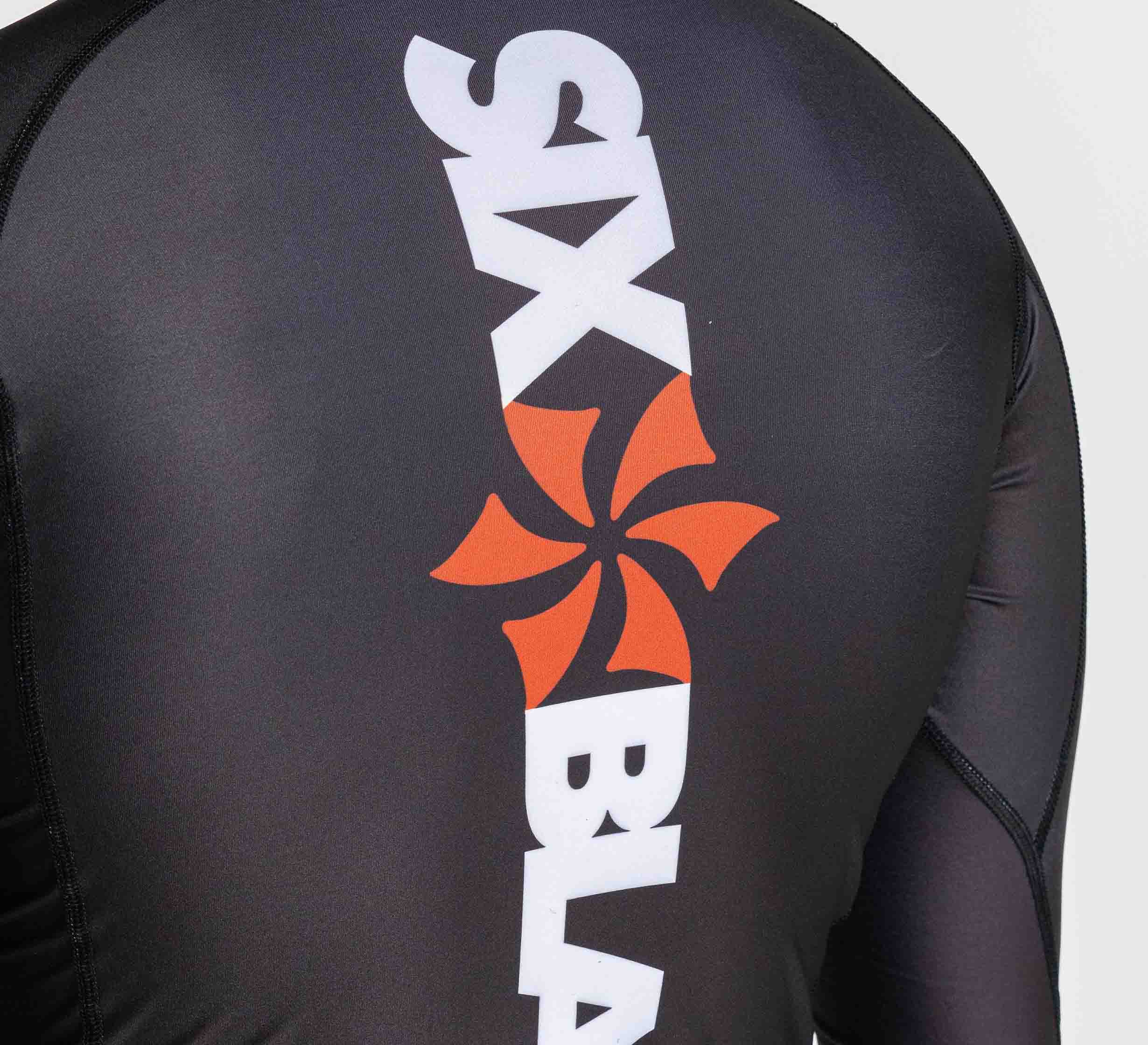 Six Blades Long Sleeve Rashguard Black