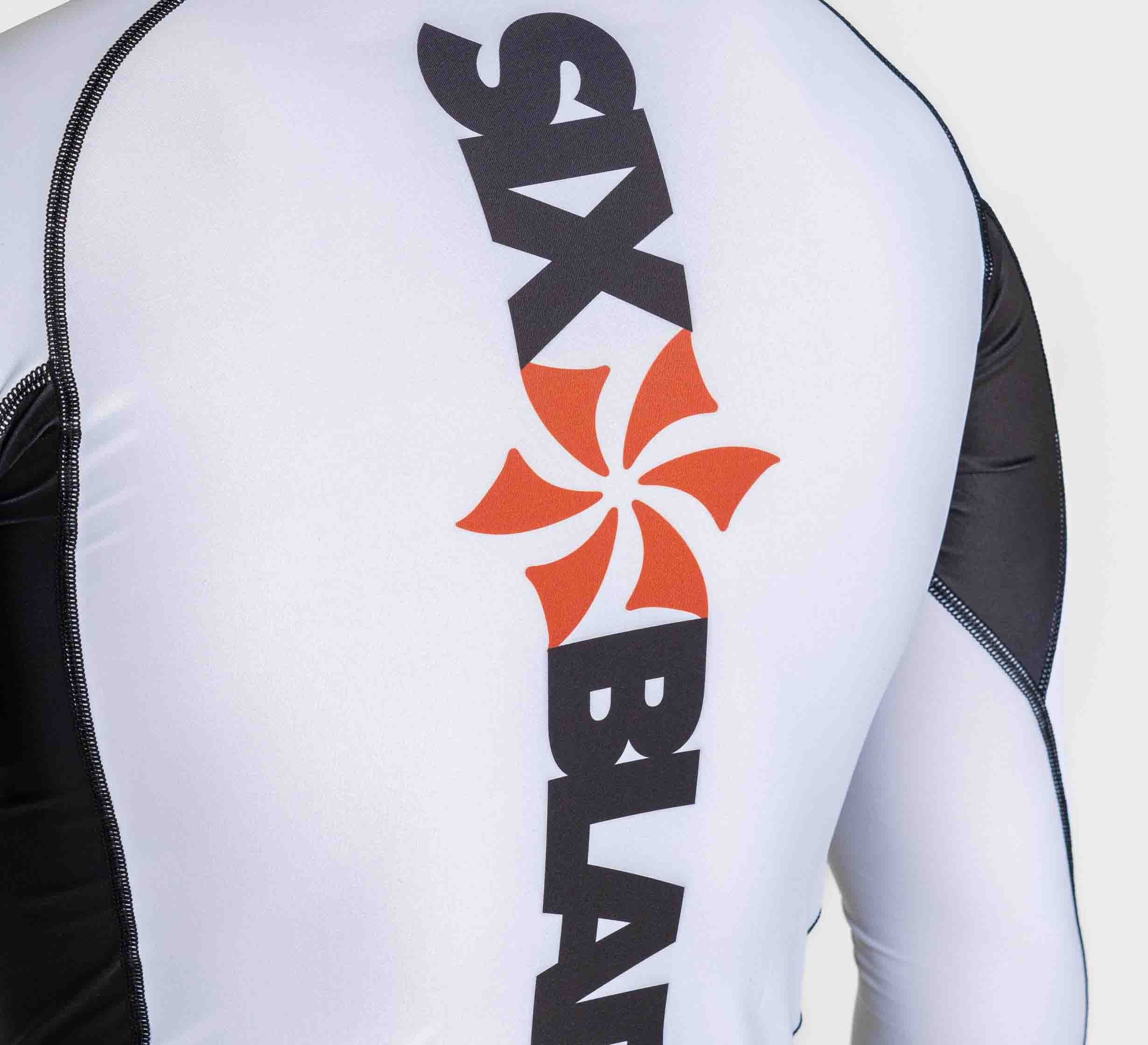 Six Blades Long Sleeve Rashguard White