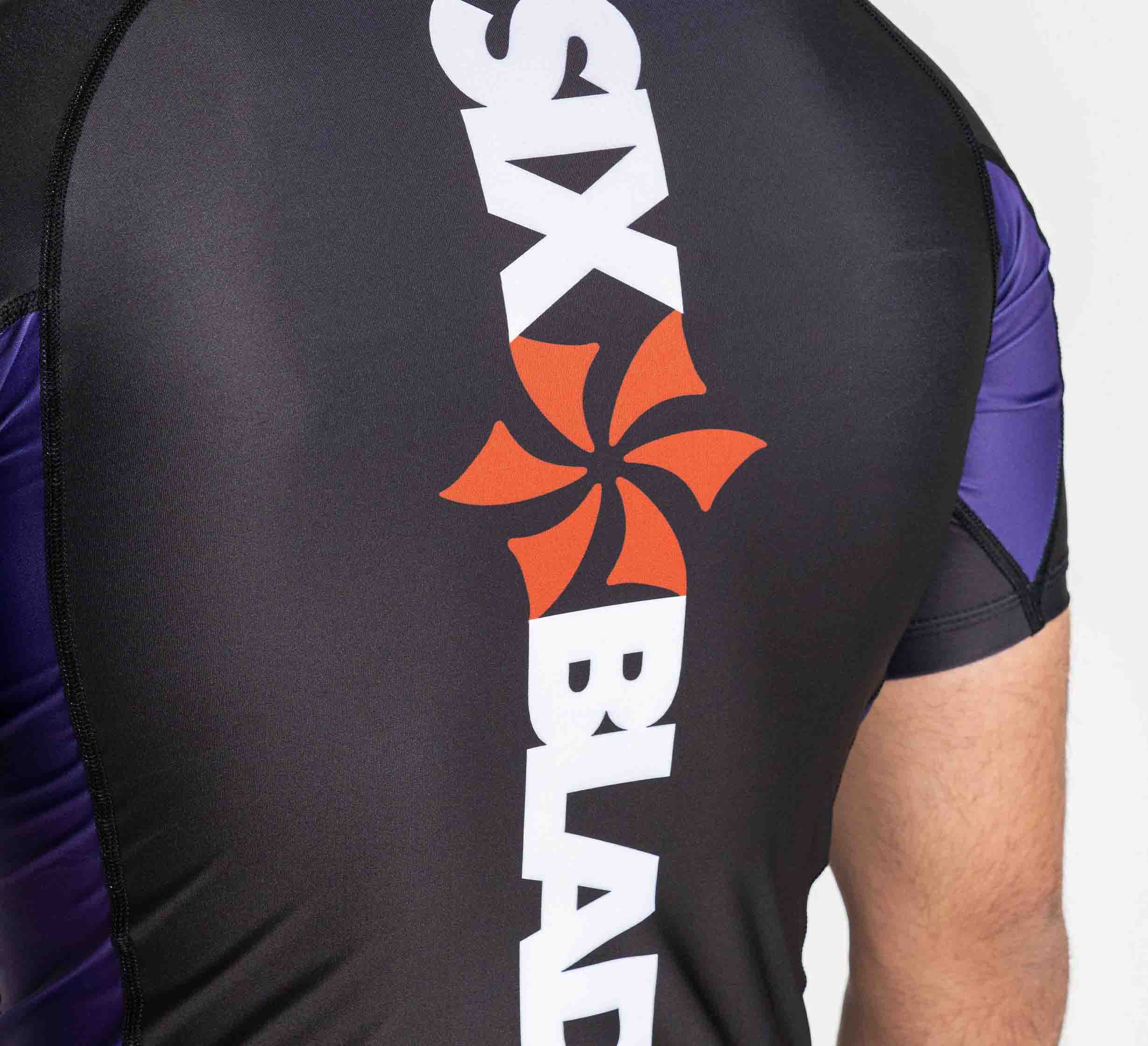 Six Blades Short Sleeve Rashguard Purple