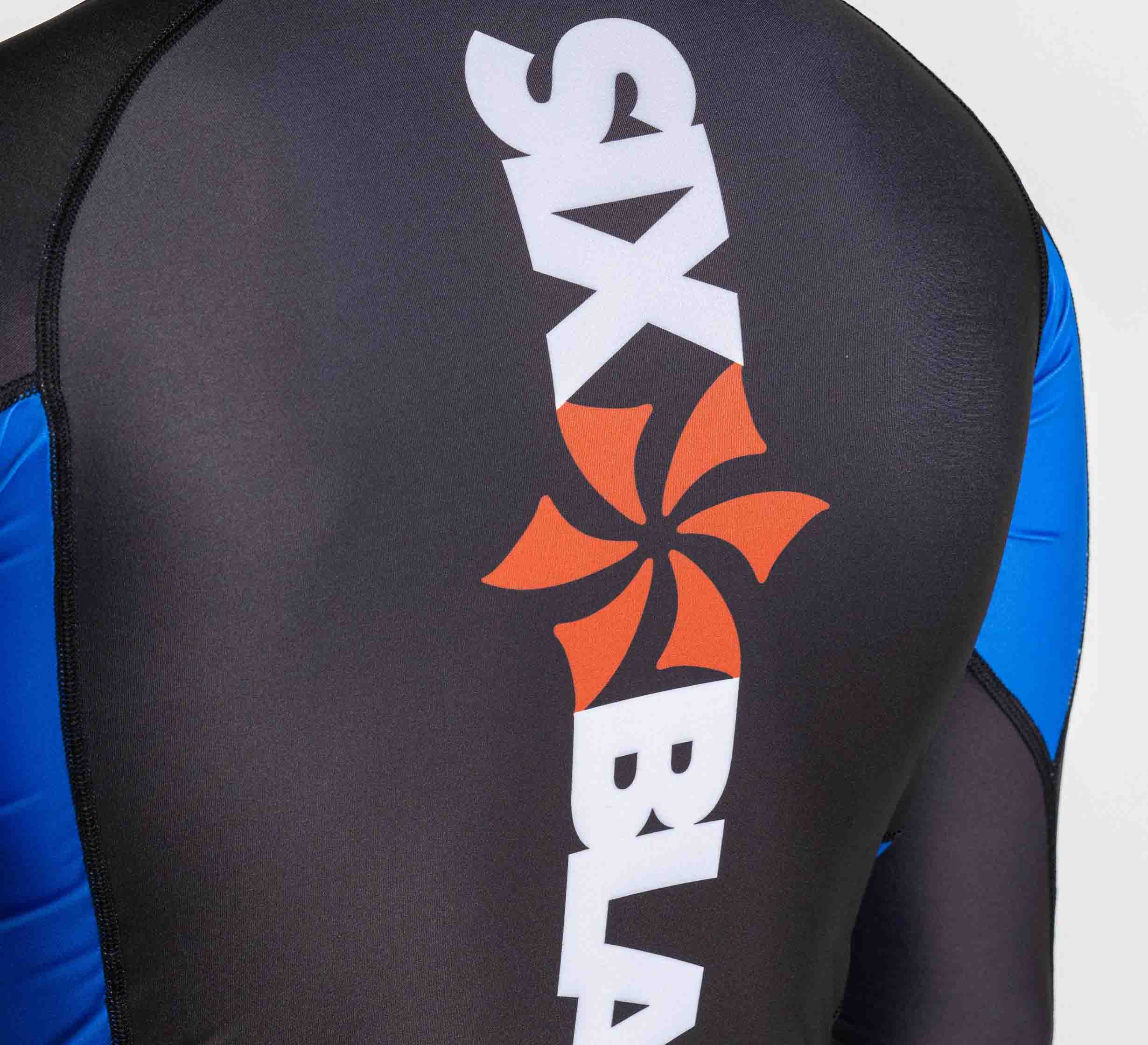 Six Blades Long Sleeve Rashguard Blue