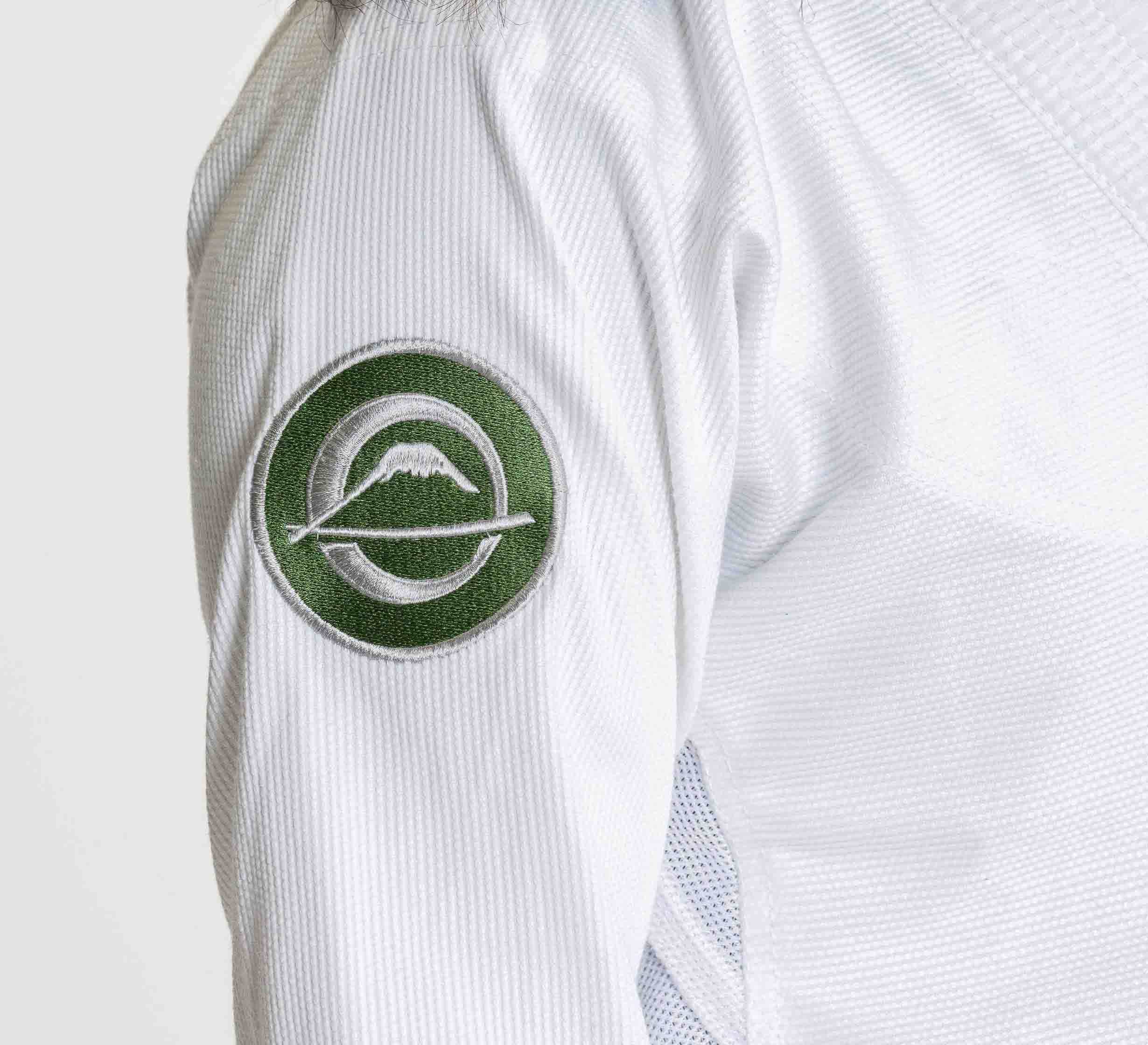 Womens Flow-Tech BJJ Gi White/Green