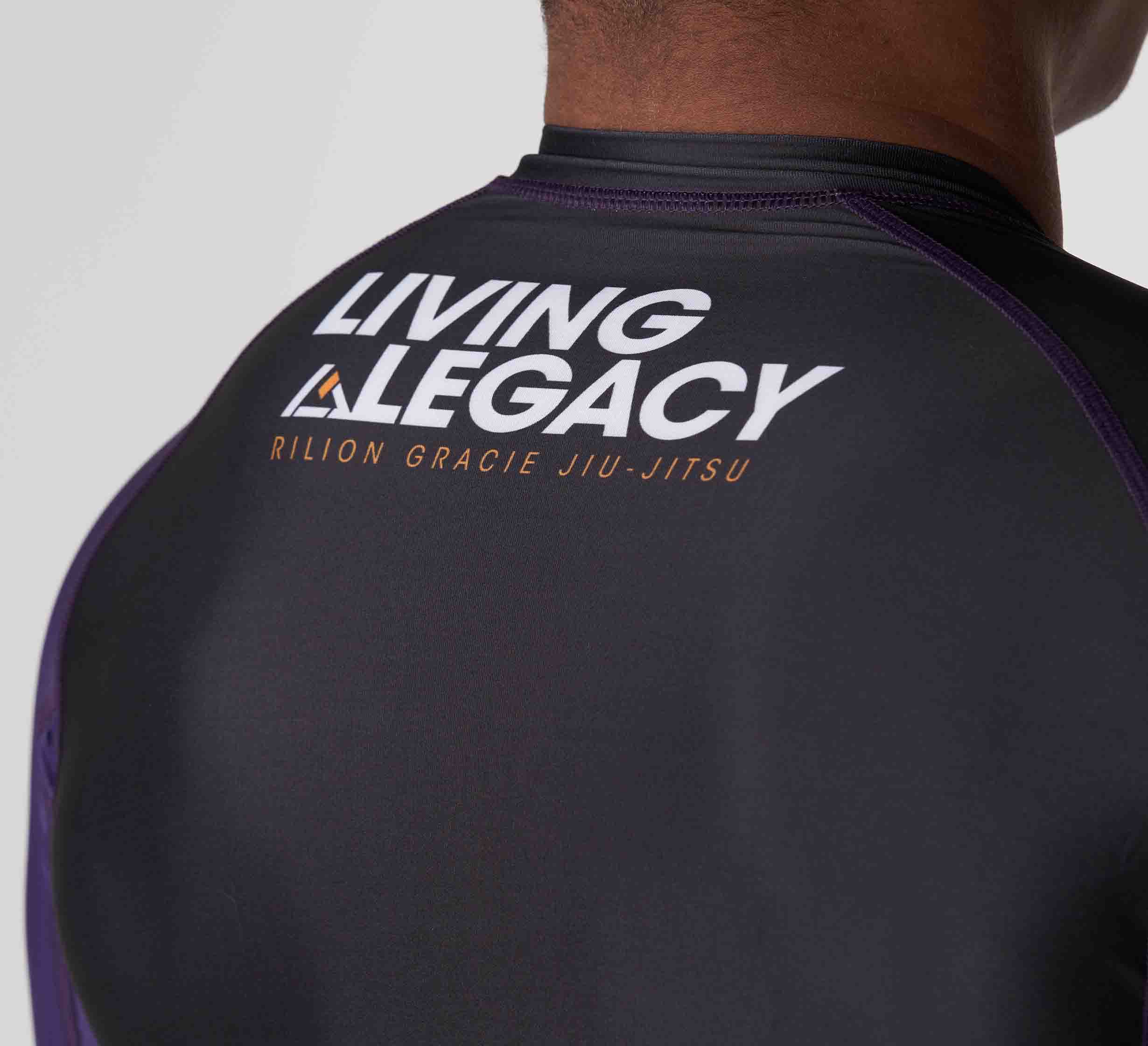 Rilion Gracie Ranked Short Sleeve Rashguard Purple