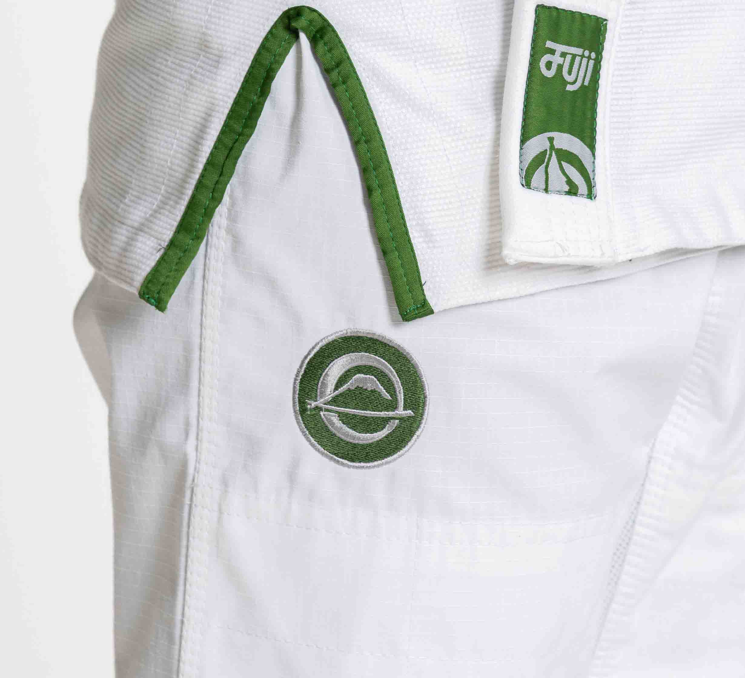 Womens Flow-Tech BJJ Gi White/Green