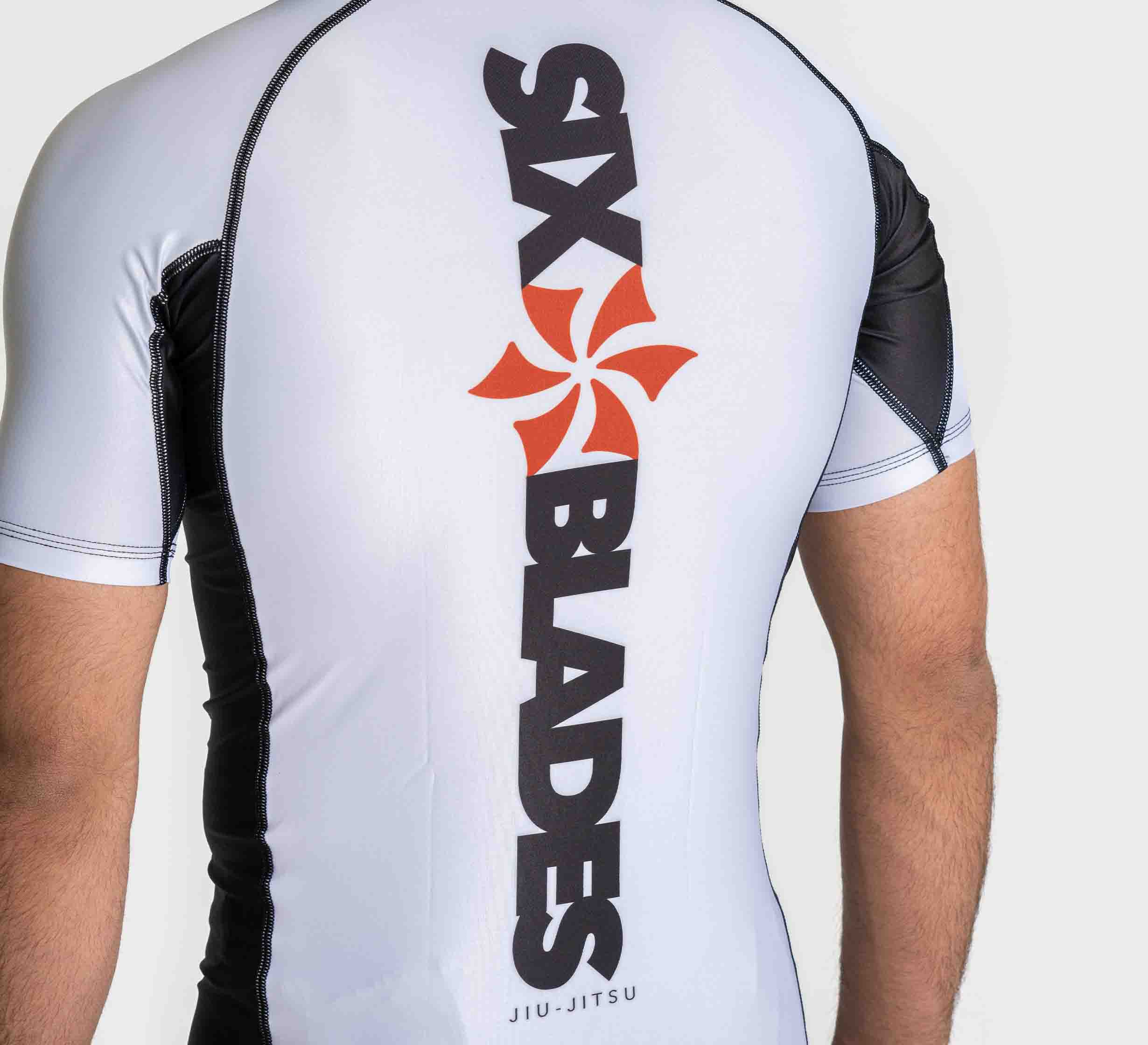 Six Blades Short Sleeve Rashguard White