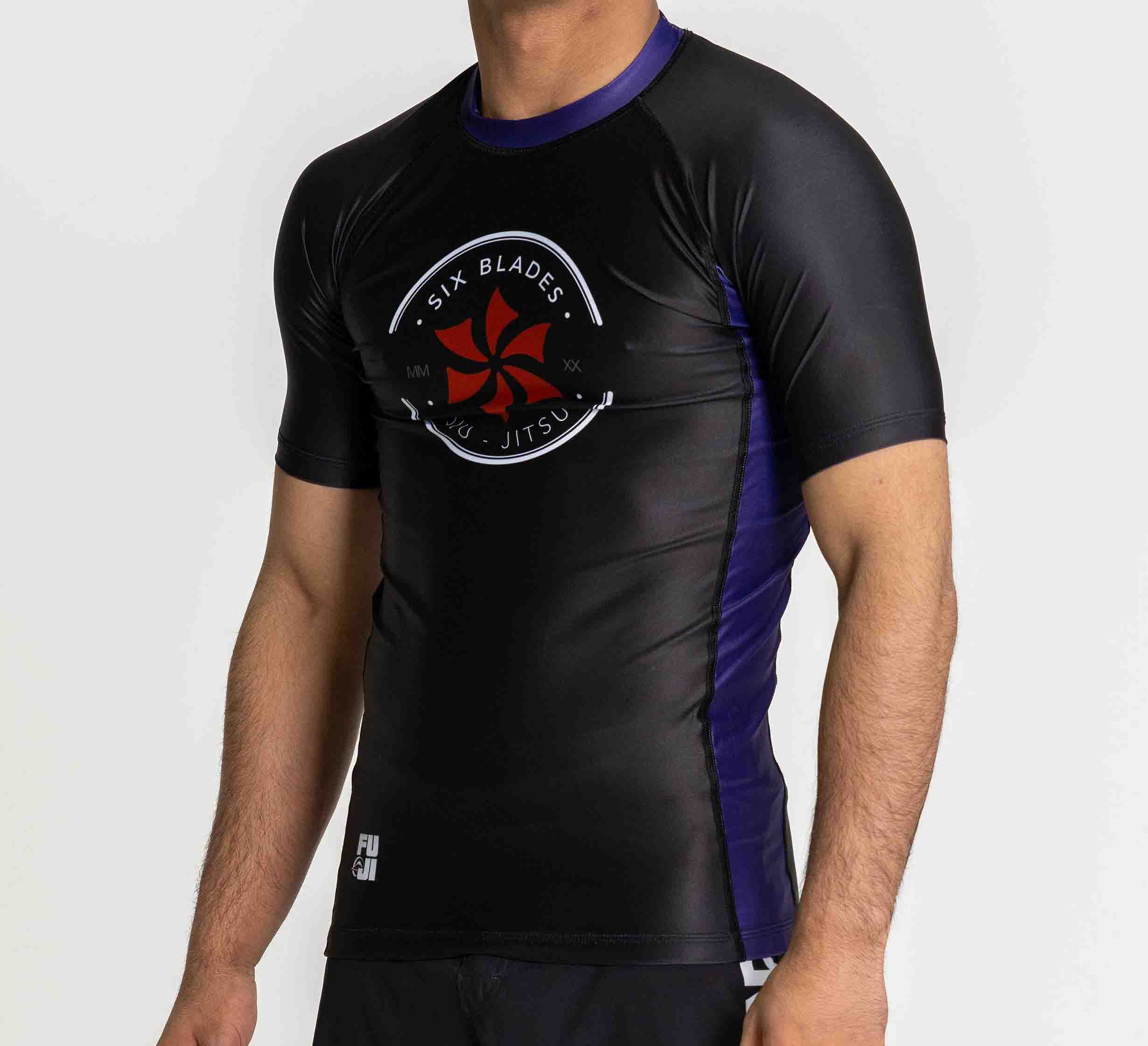 Six Blades Short Sleeve Rashguard Purple