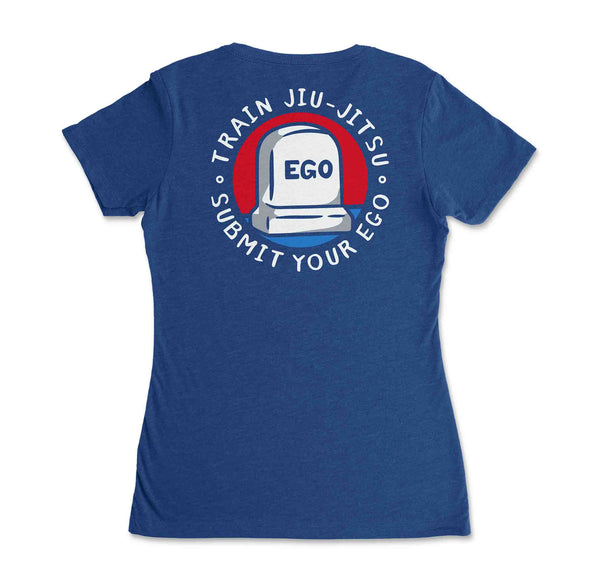 Womens Submit Your Ego T-Shirt Blue