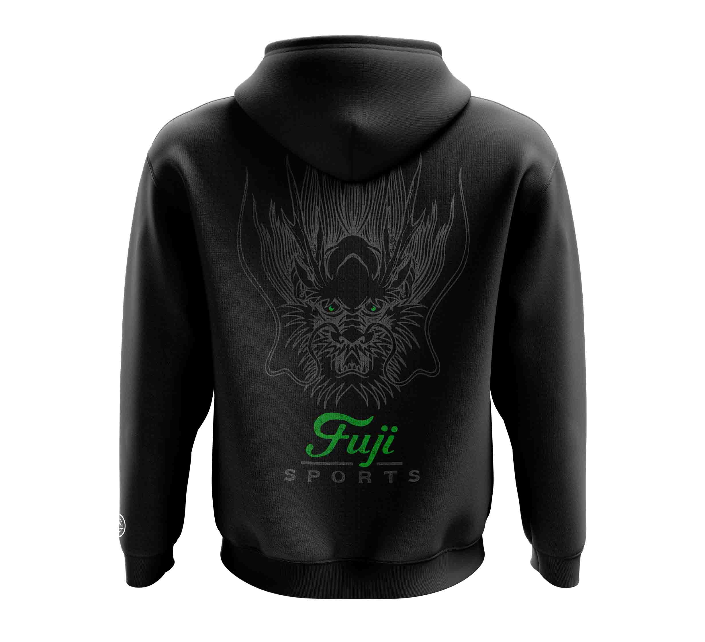 Tatsu Zip Hoodie Black