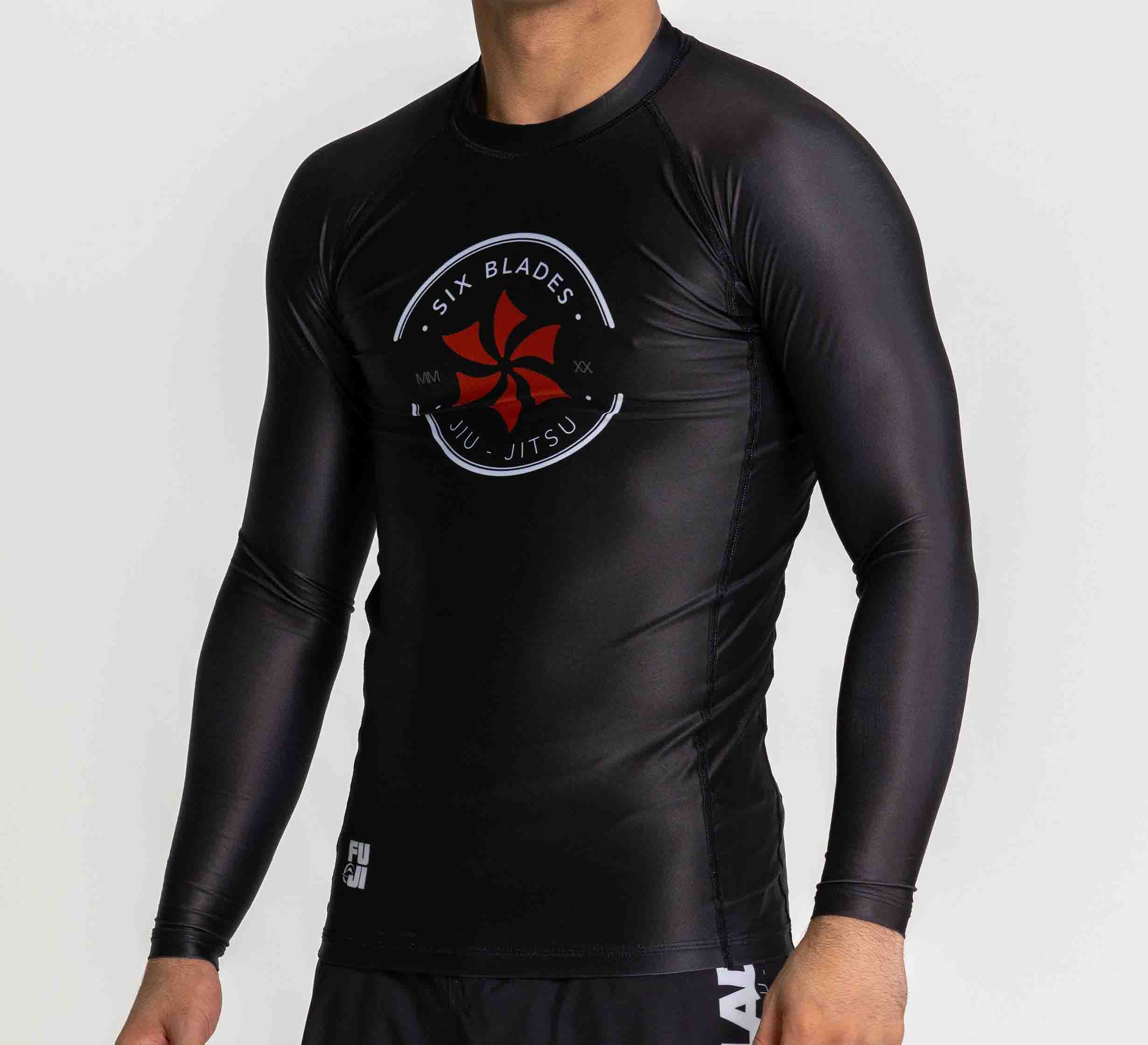 Six Blades Long Sleeve Rashguard Black