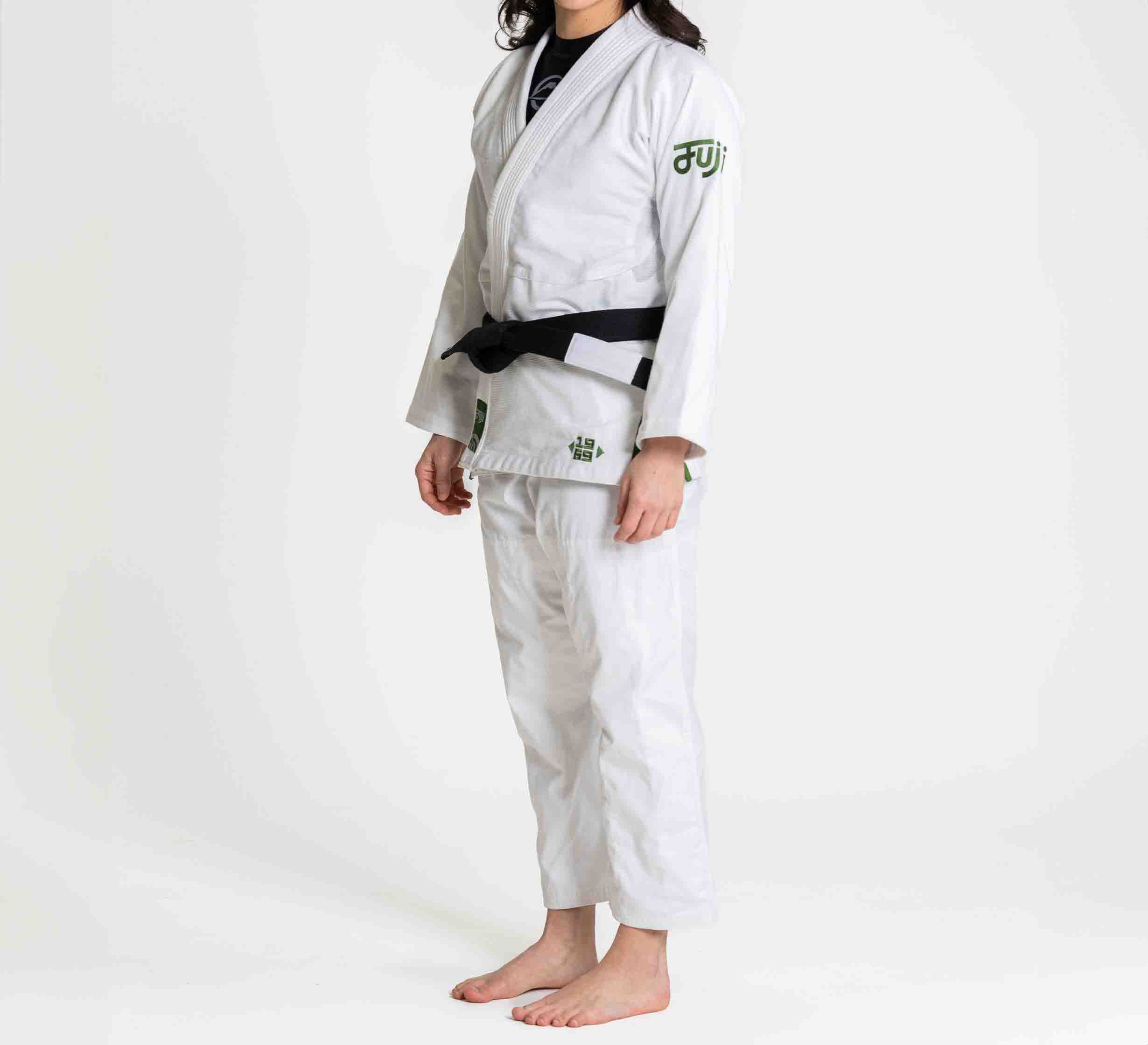 Womens Flow-Tech BJJ Gi White/Green