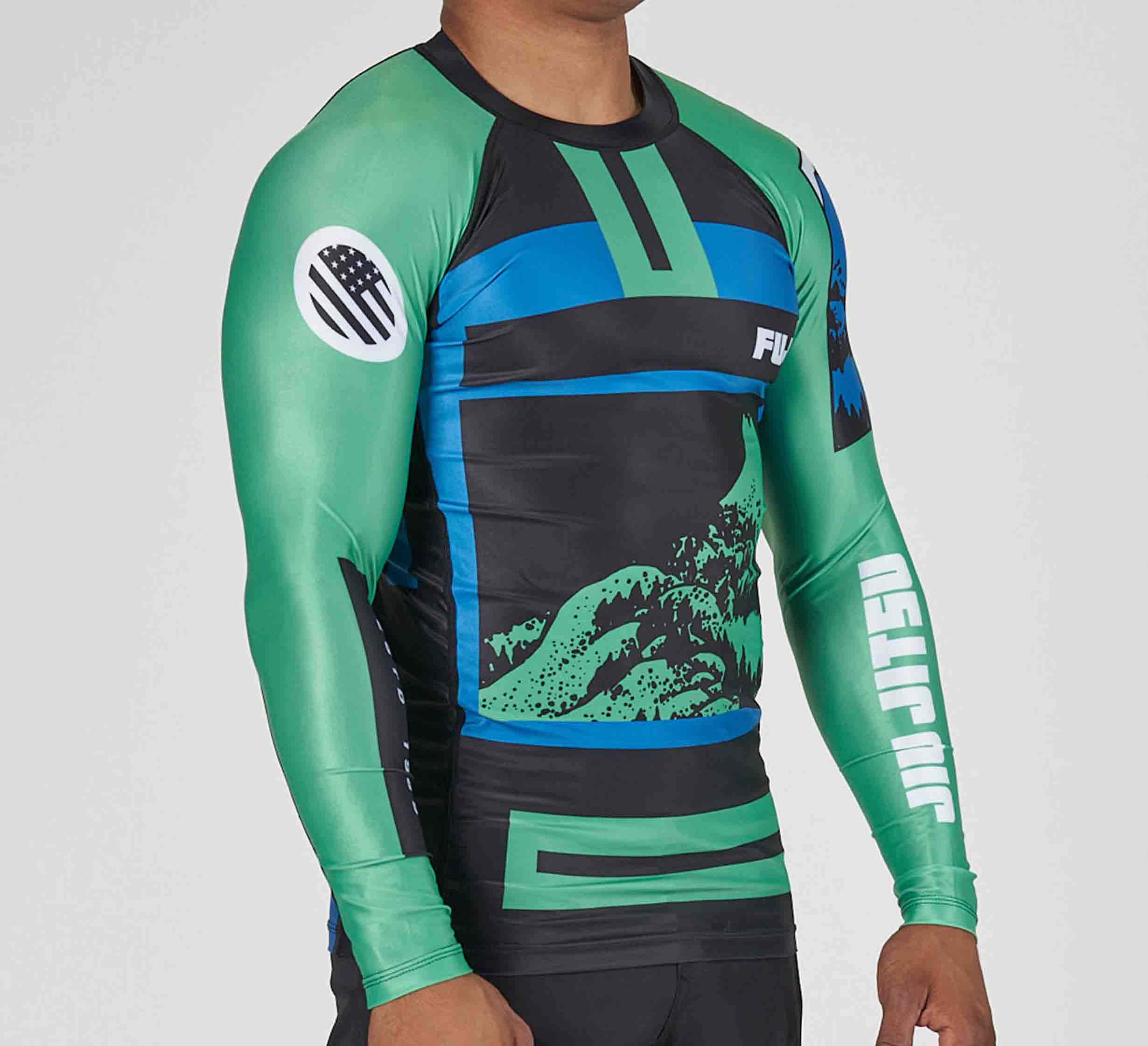 Mt. FUJI Flex Lite Rashguard Blue/Green