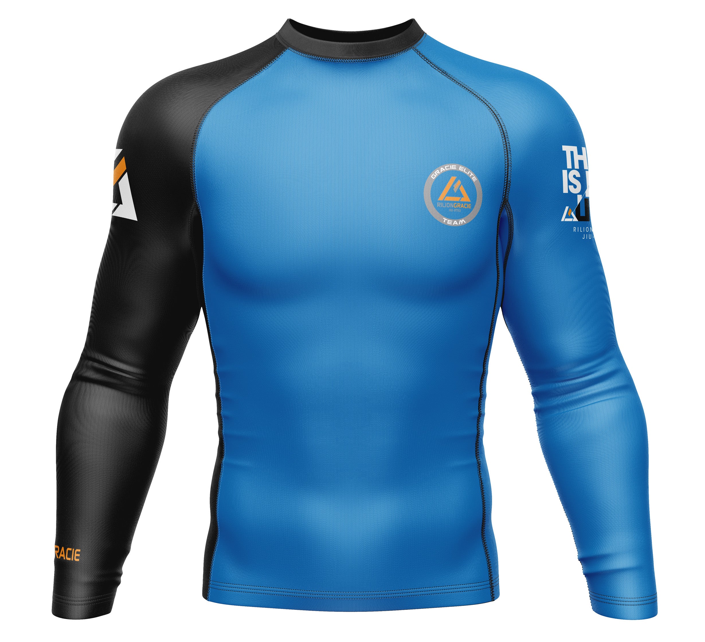 Rilion Gracie Long Sleeve Ranked Rashguard Blue