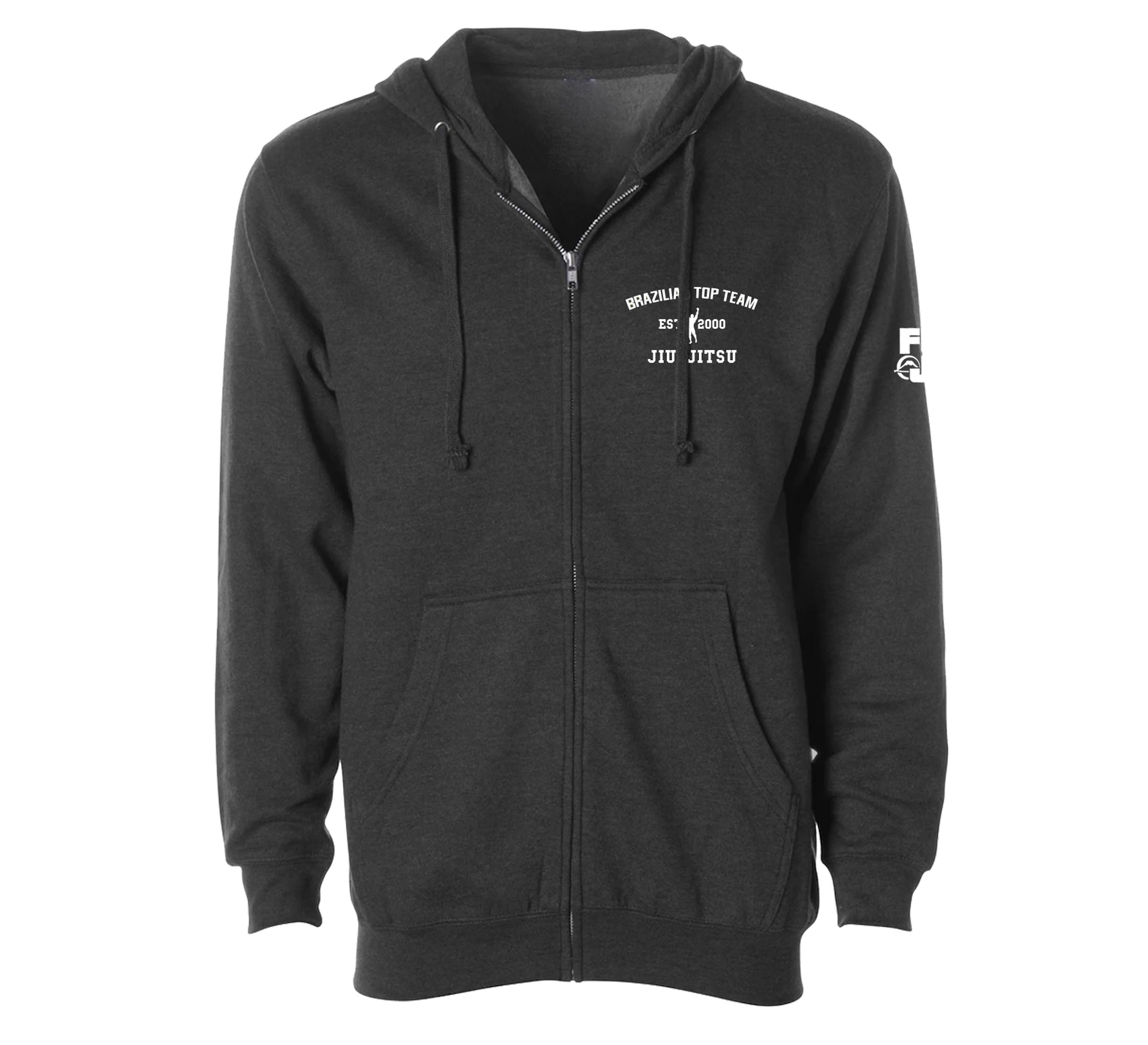 BTT Collegiate Zip Hoodie Charcoal Grey