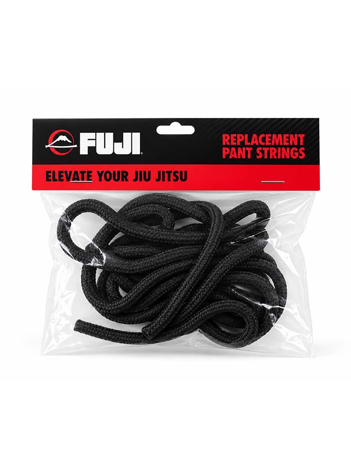 Jiu Jitsu Replacement Pants String Black in a clear plastic package with a red and black header card.