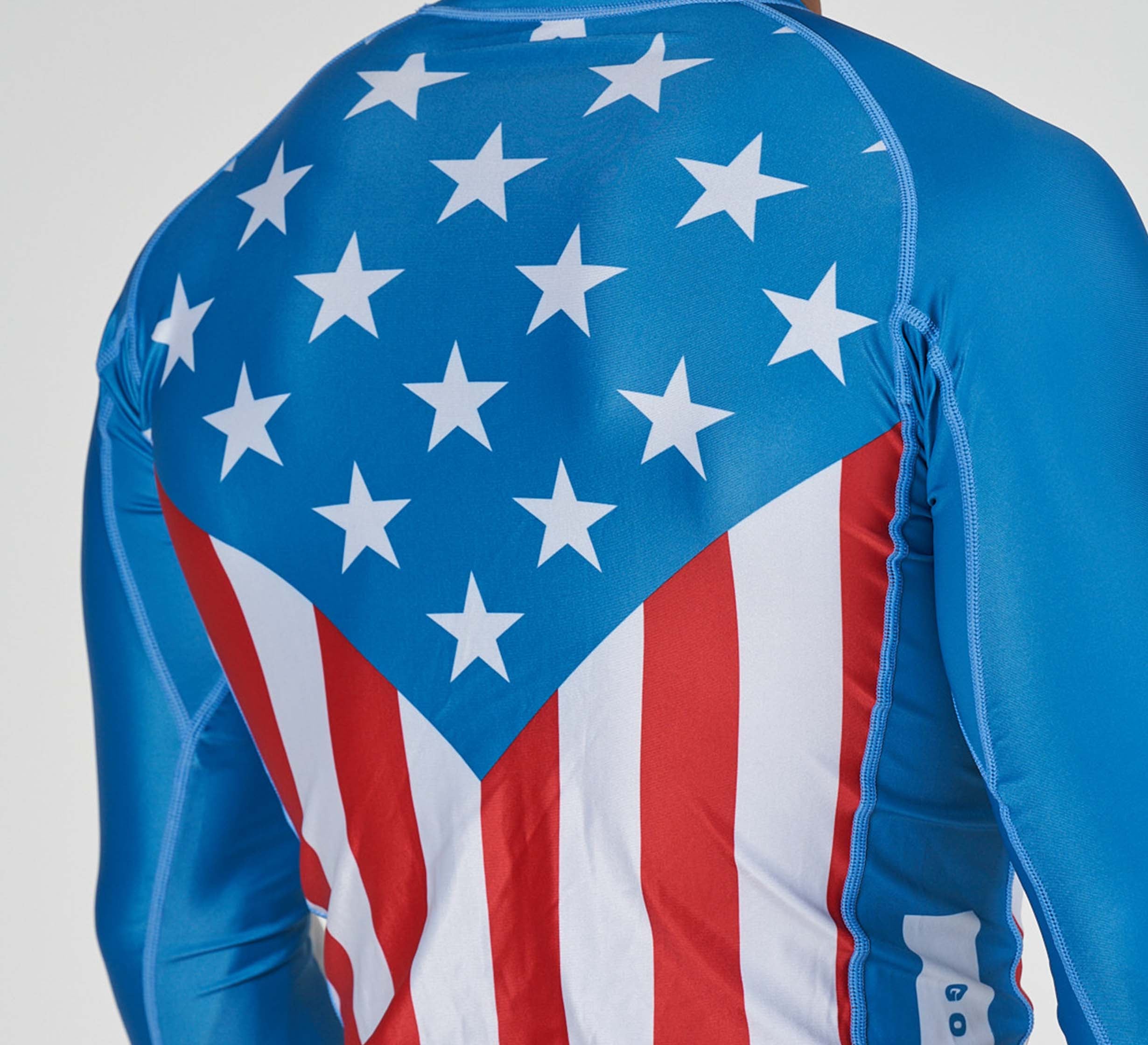 American Grappler Flex Lite Rashguard Blue