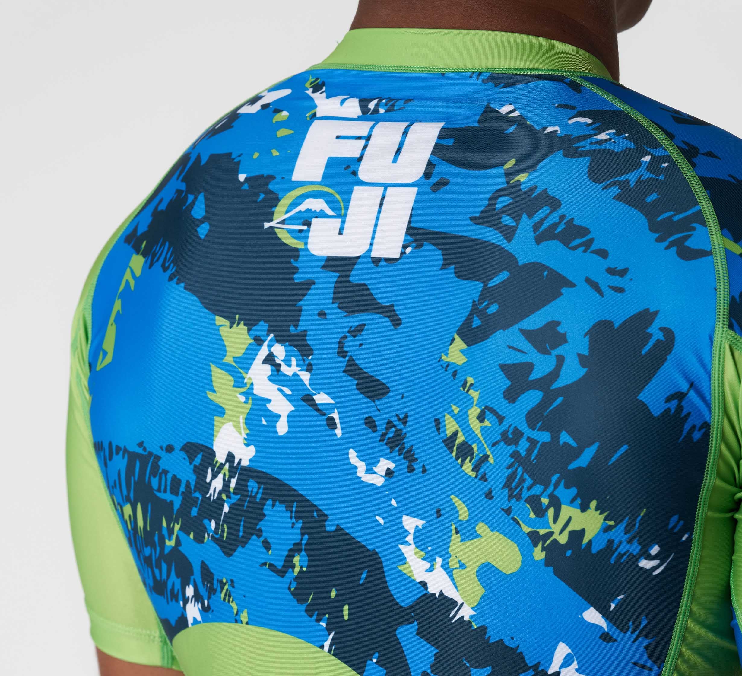 Jiu Jitsu Camo Flex Lite Rashguard Blue/Green