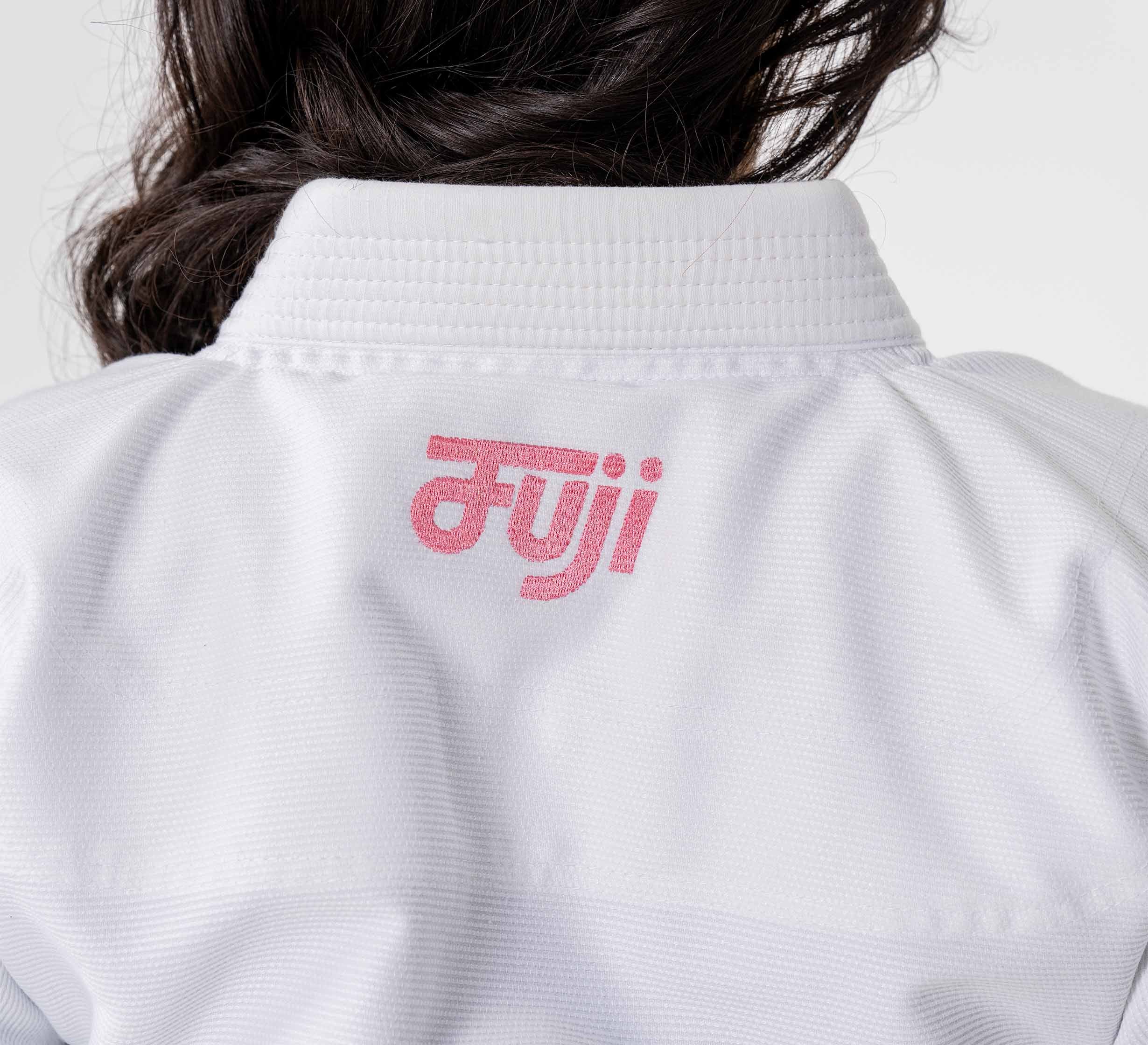 Womens Flow-Tech BJJ Gi White/Pink/Teal