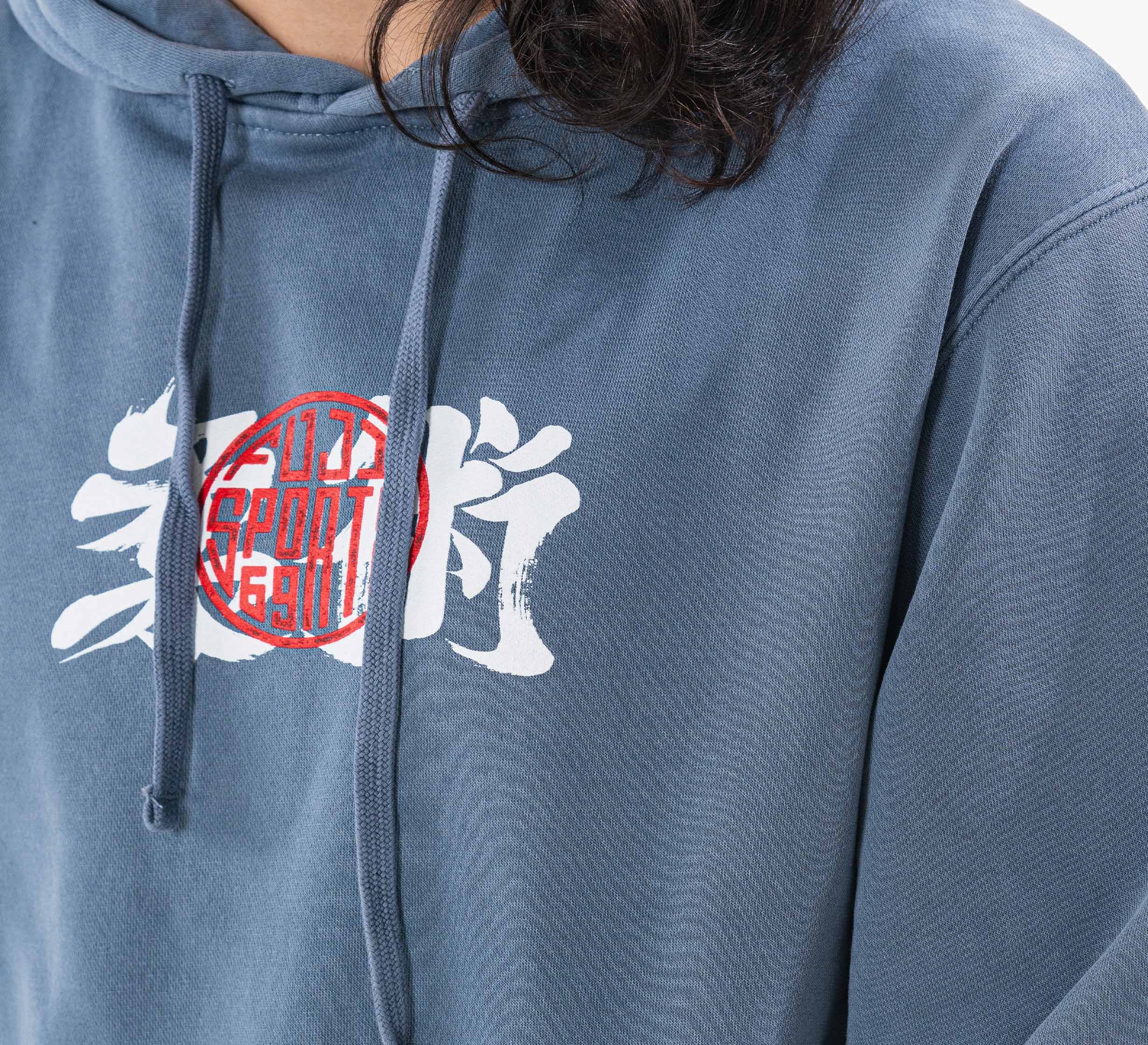 Womens Kanji Hoodie Blue