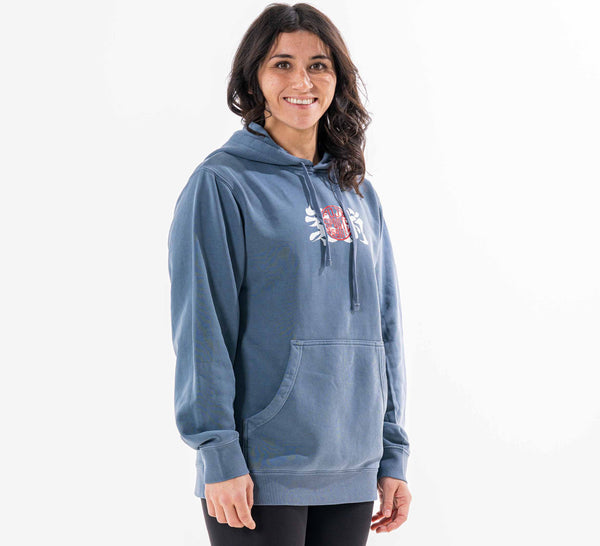 Womens Kanji Hoodie Blue