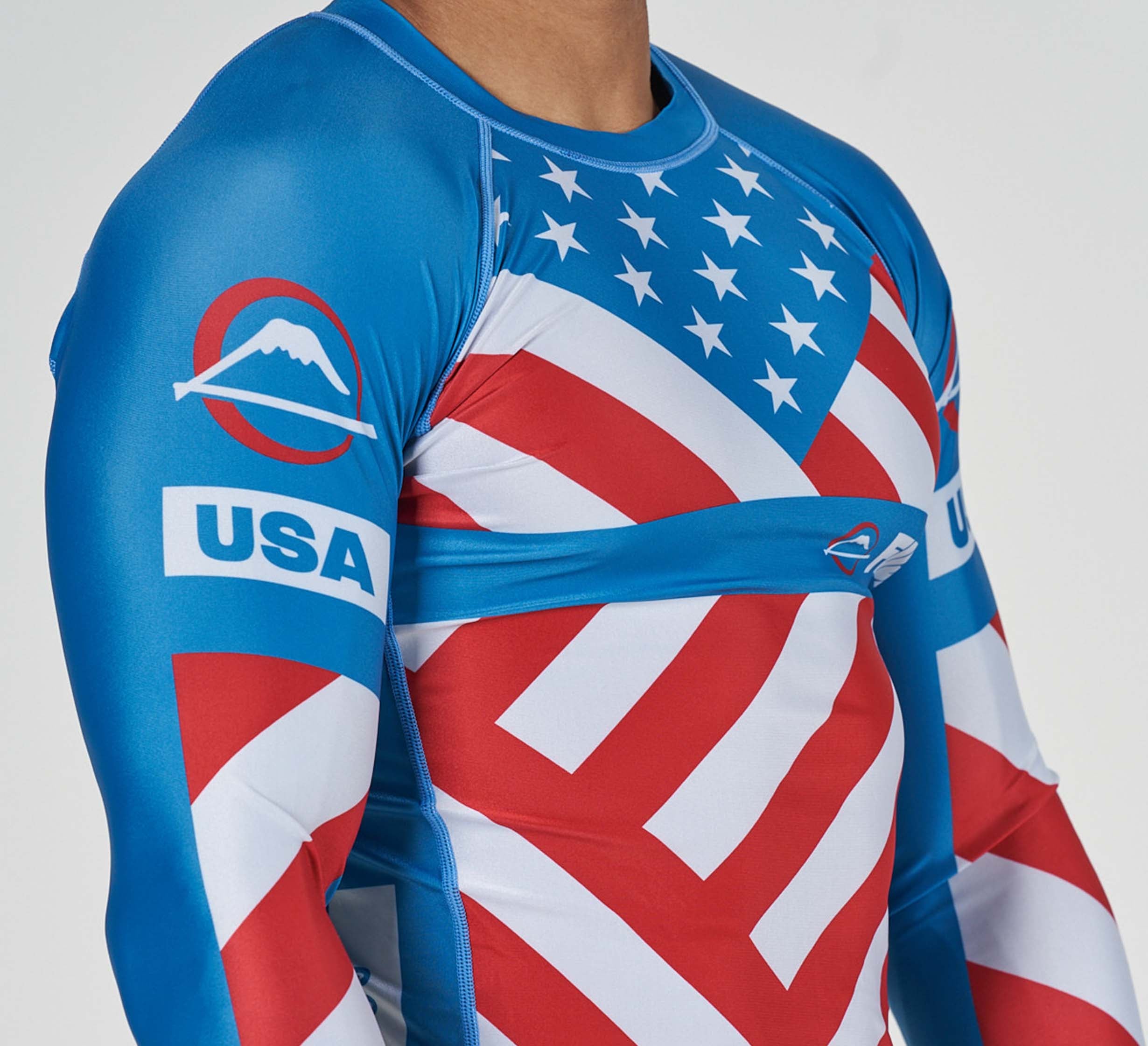 American Grappler Flex Lite Rashguard Blue