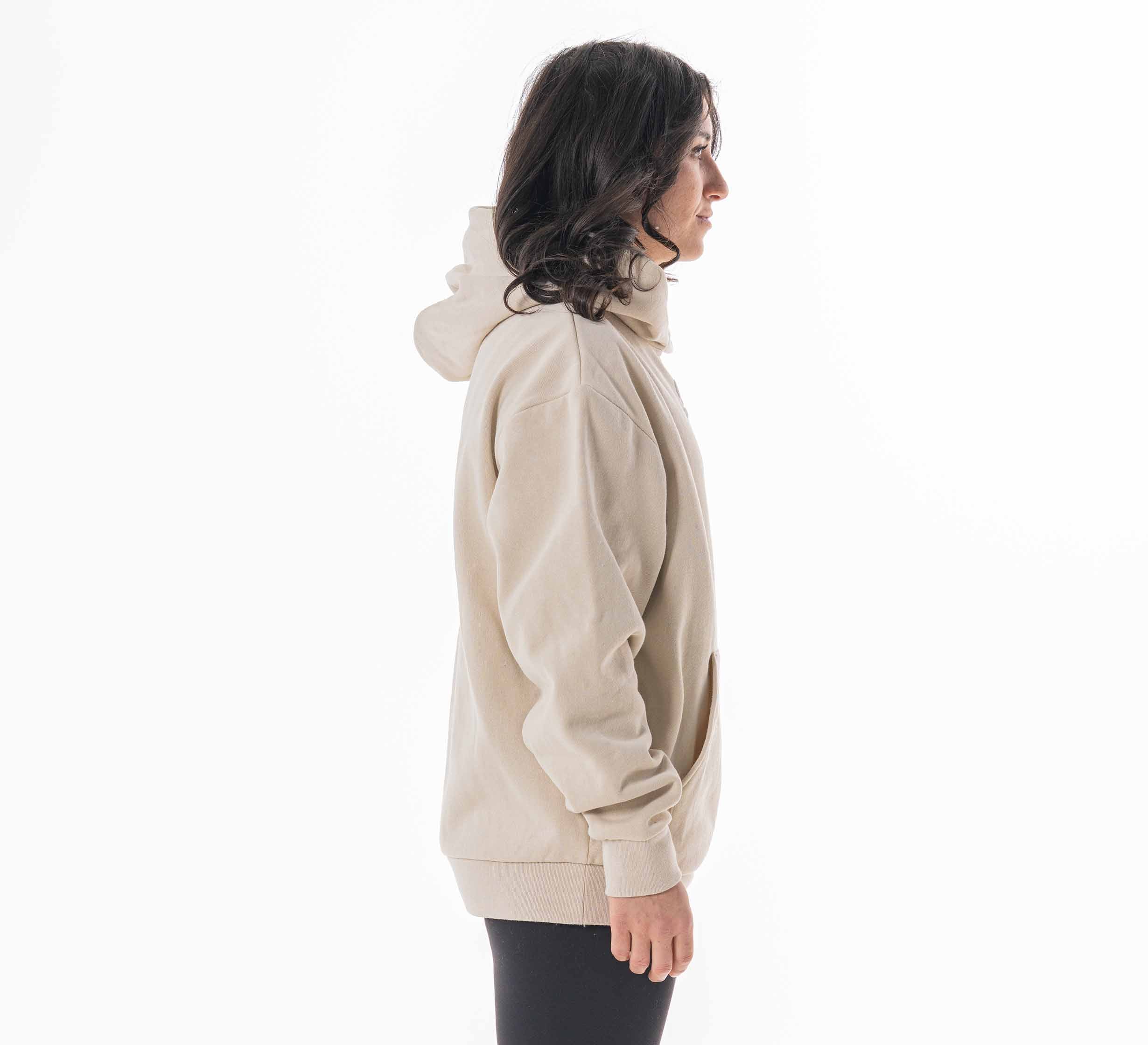 Womens Oversized Hoodie Bone