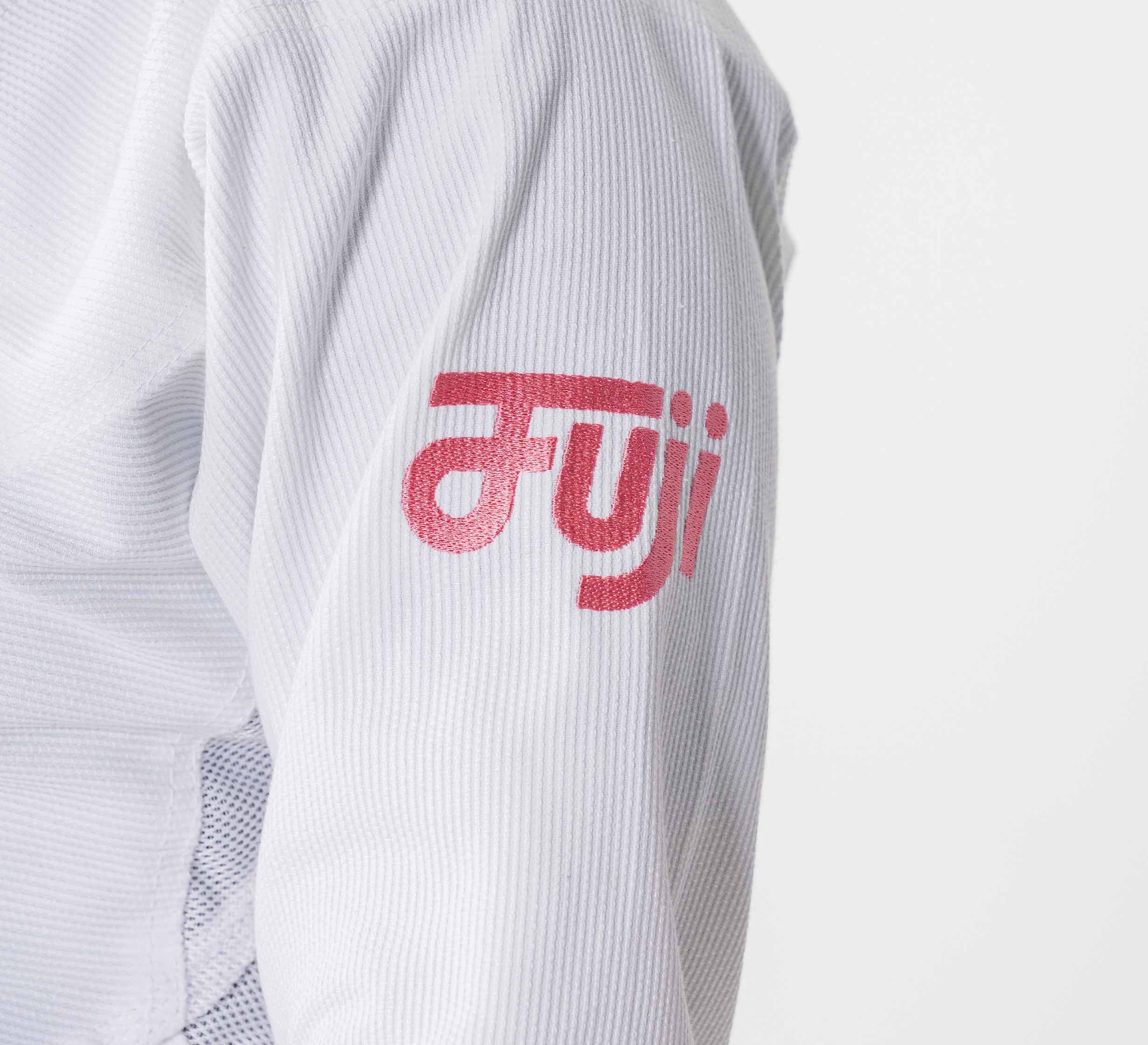 Womens Flow-Tech BJJ Gi White/Pink/Teal