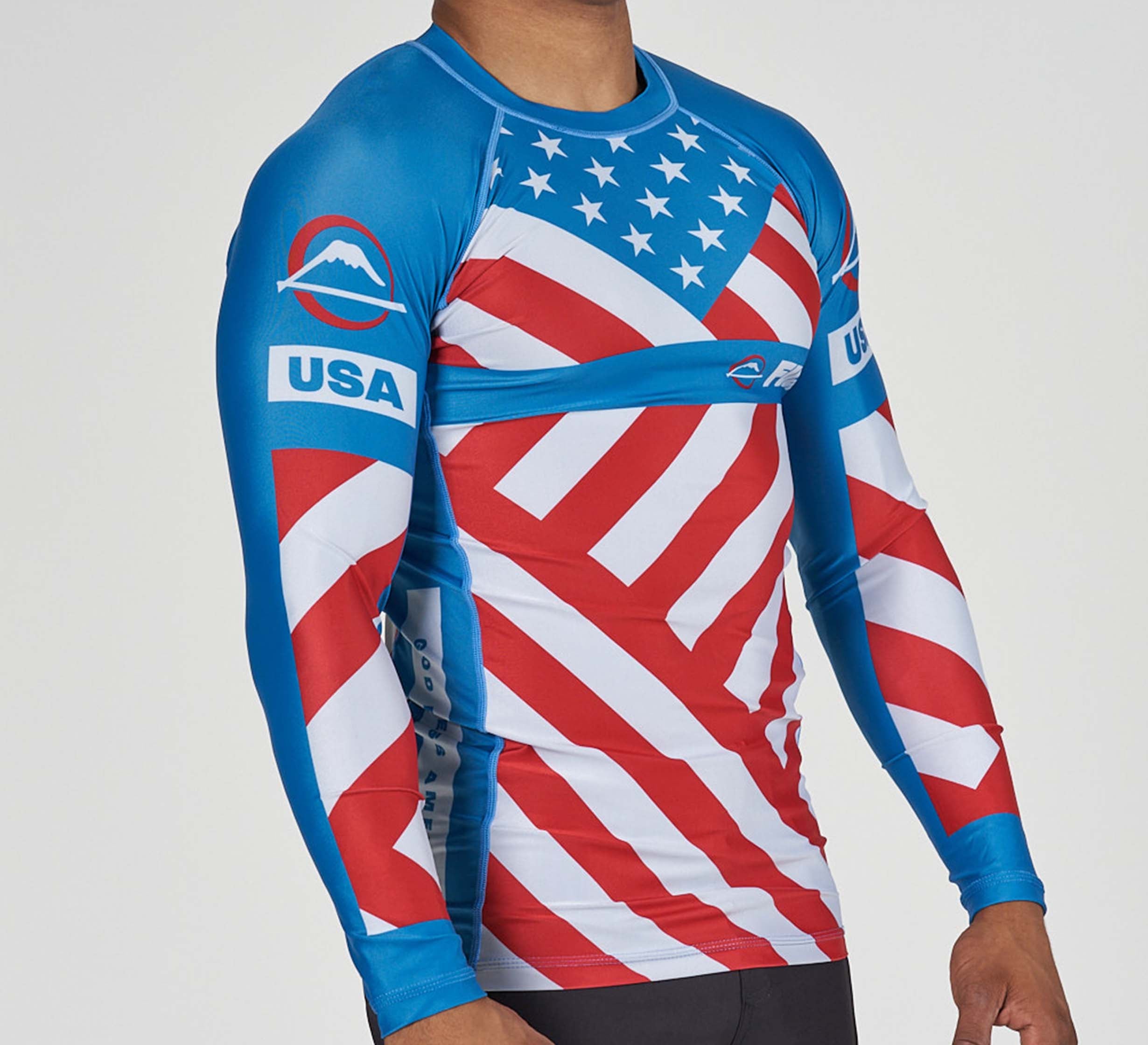 American Grappler Flex Lite Rashguard Blue