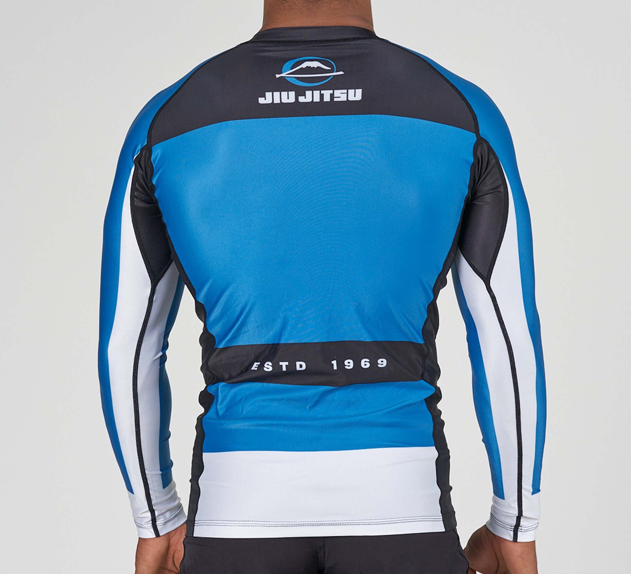 Jiu Jitsu Script Flex Lite Long Sleeve Rashguard Blue