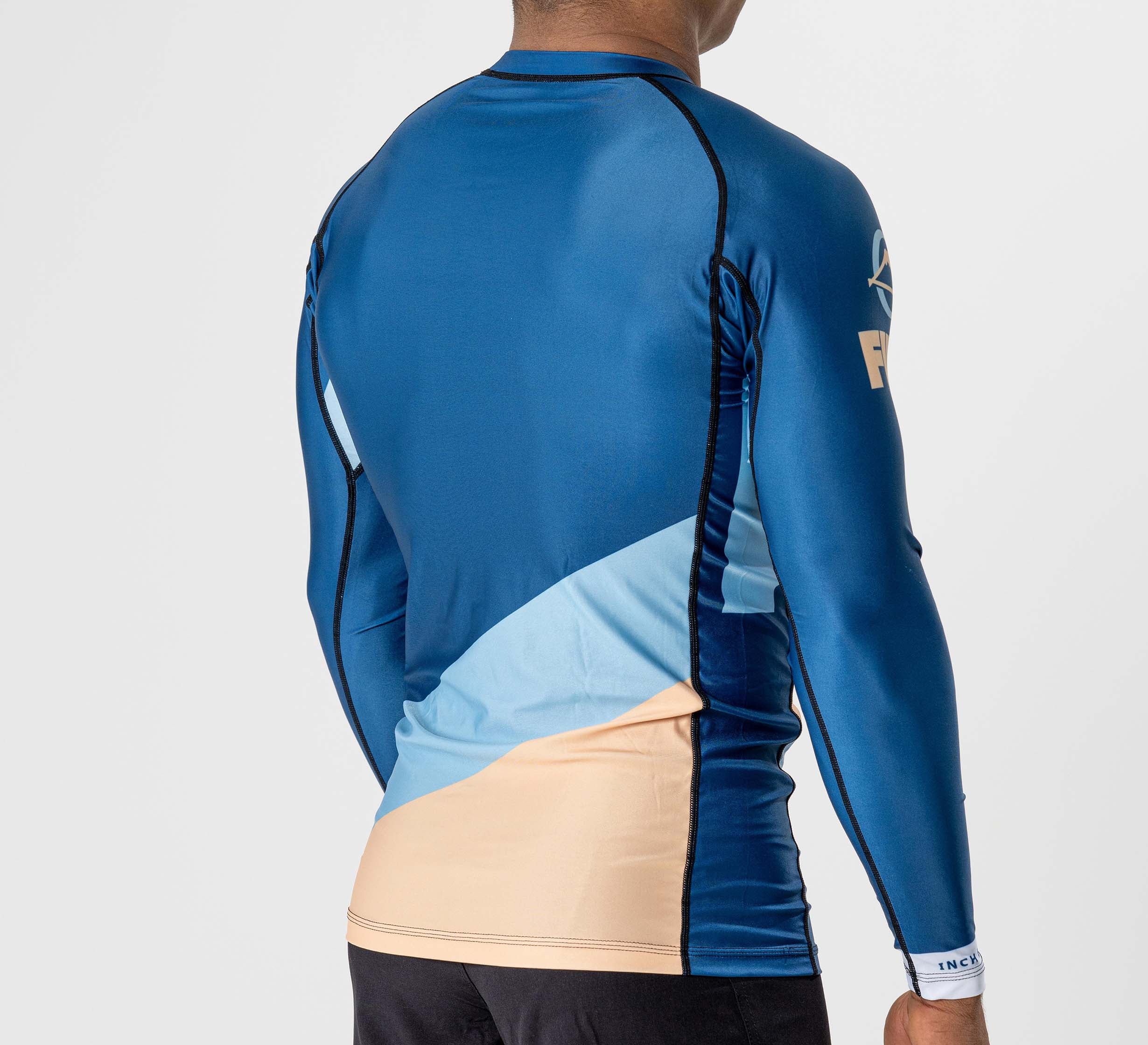 Pacer Flex Lite Long Sleeve Rashguard Blue/Gold