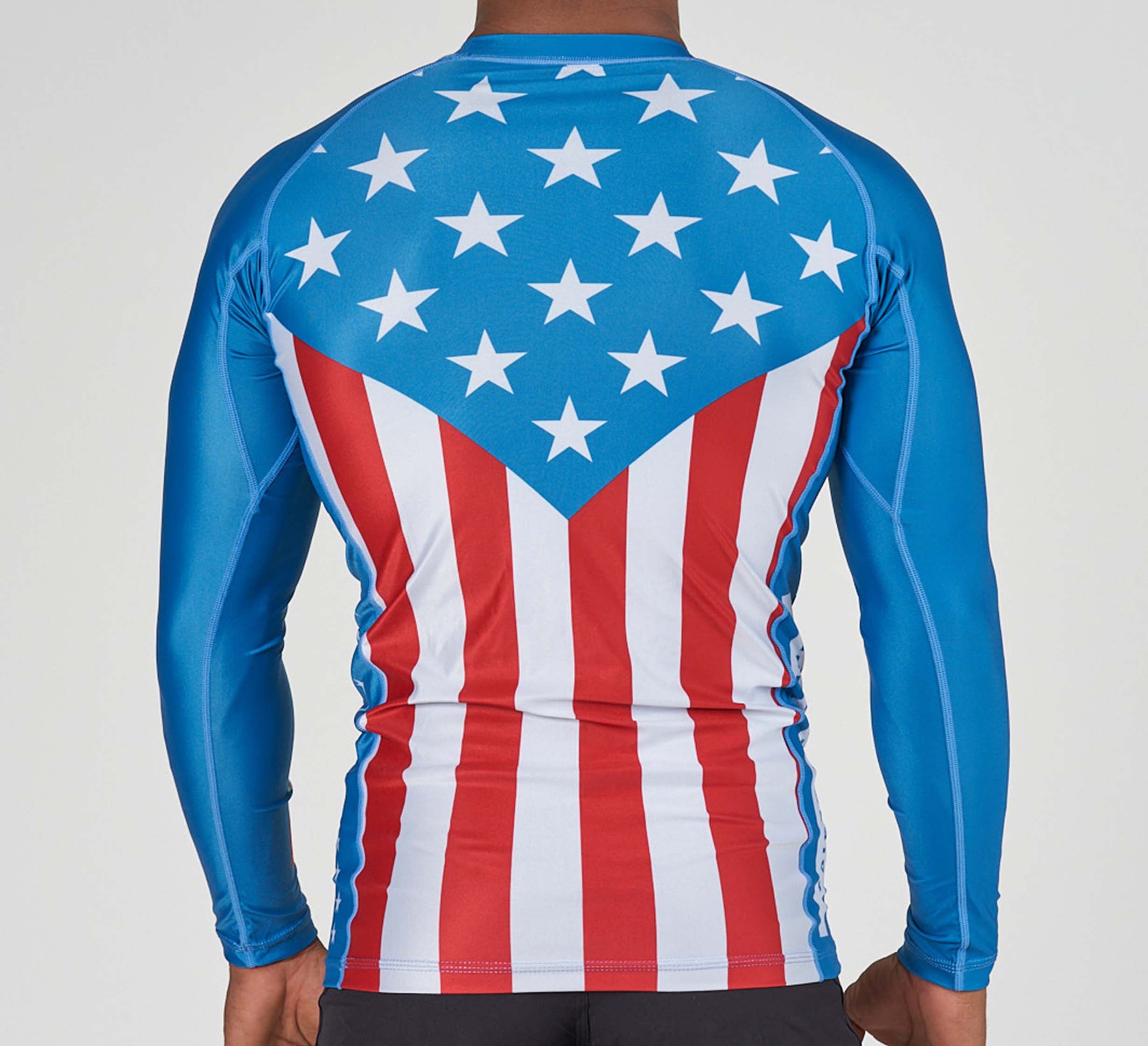 American Grappler Flex Lite Rashguard Blue