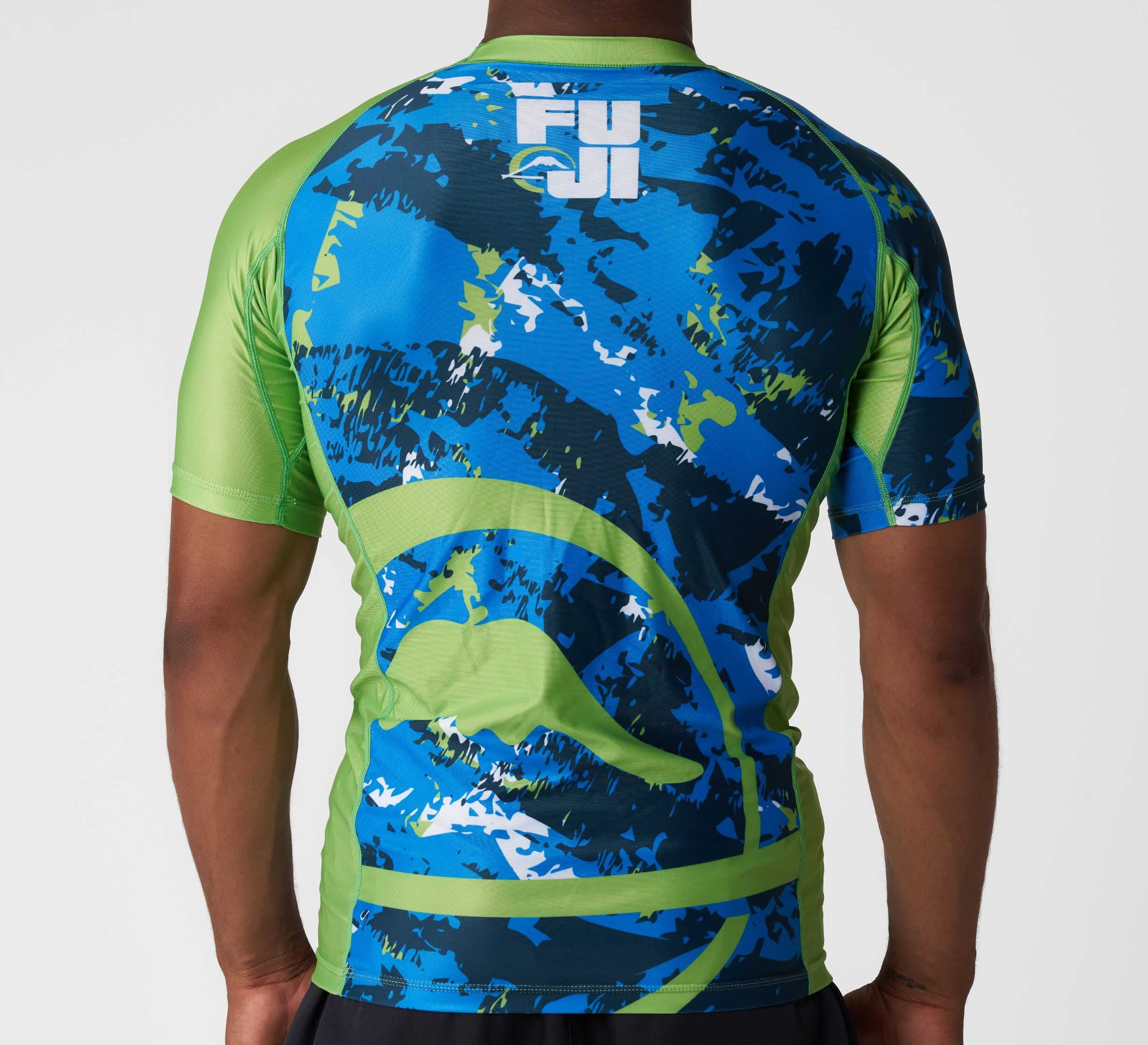 Jiu Jitsu Camo Flex Lite Rashguard Blue/Green