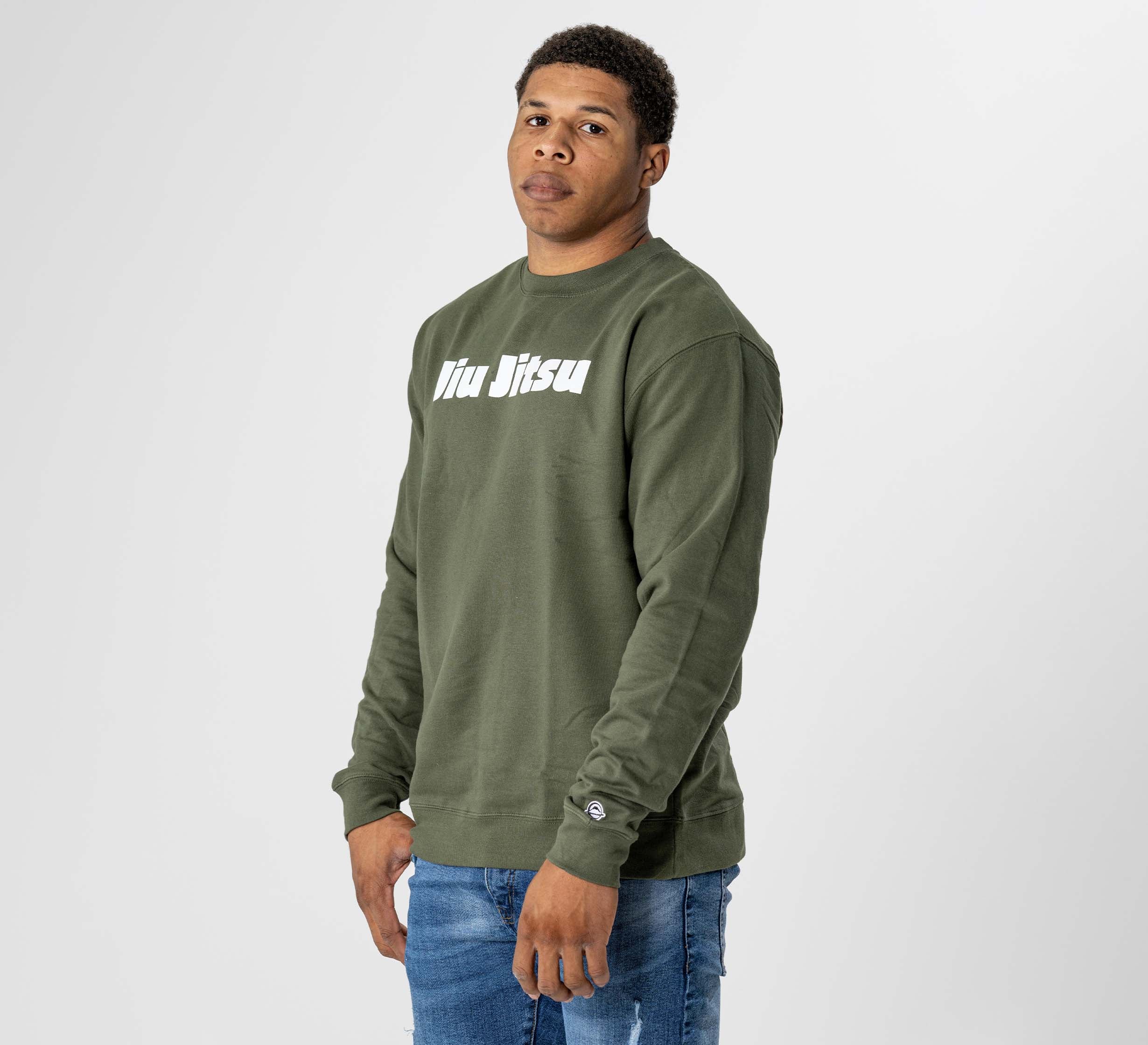 Jiu Jitsu Player Crewneck Military Green