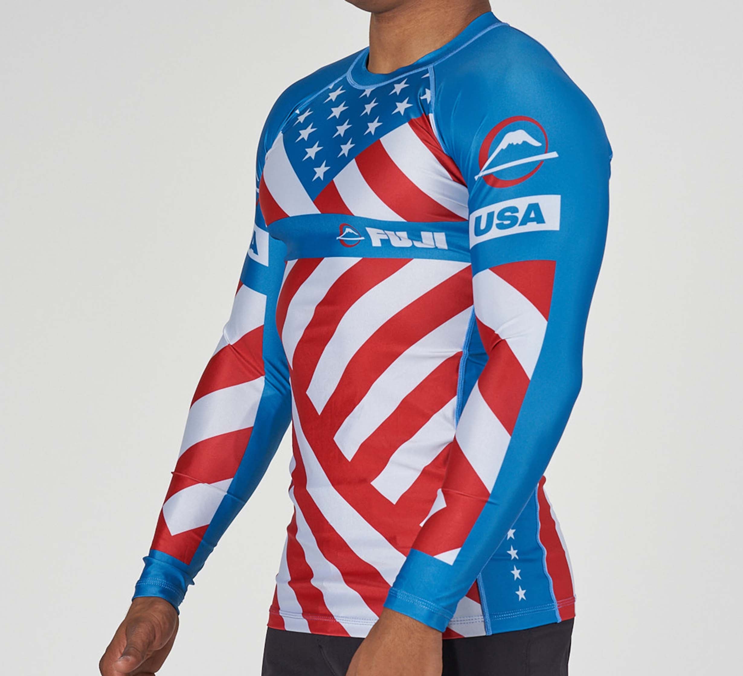 American Grappler Flex Lite Rashguard Blue