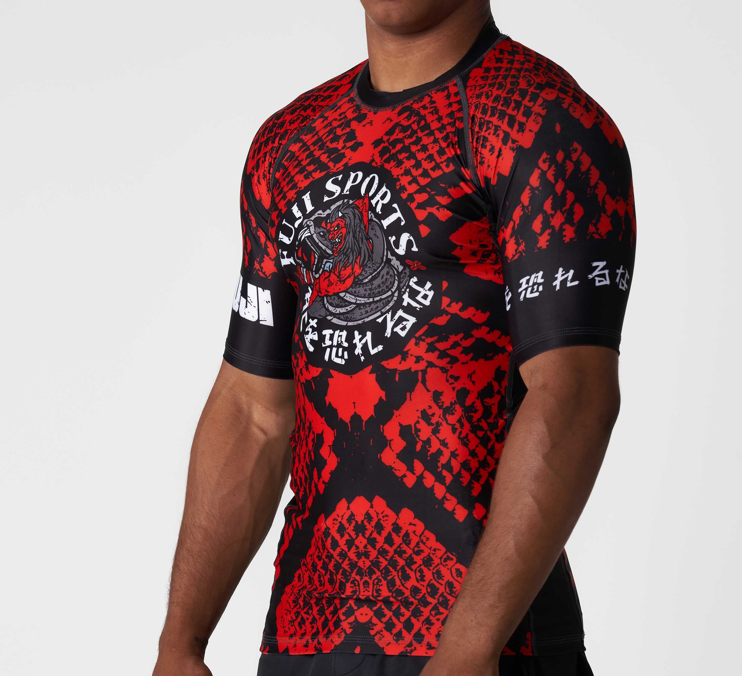 Oni vs. Anaconda Short Sleeve Rashguard Red