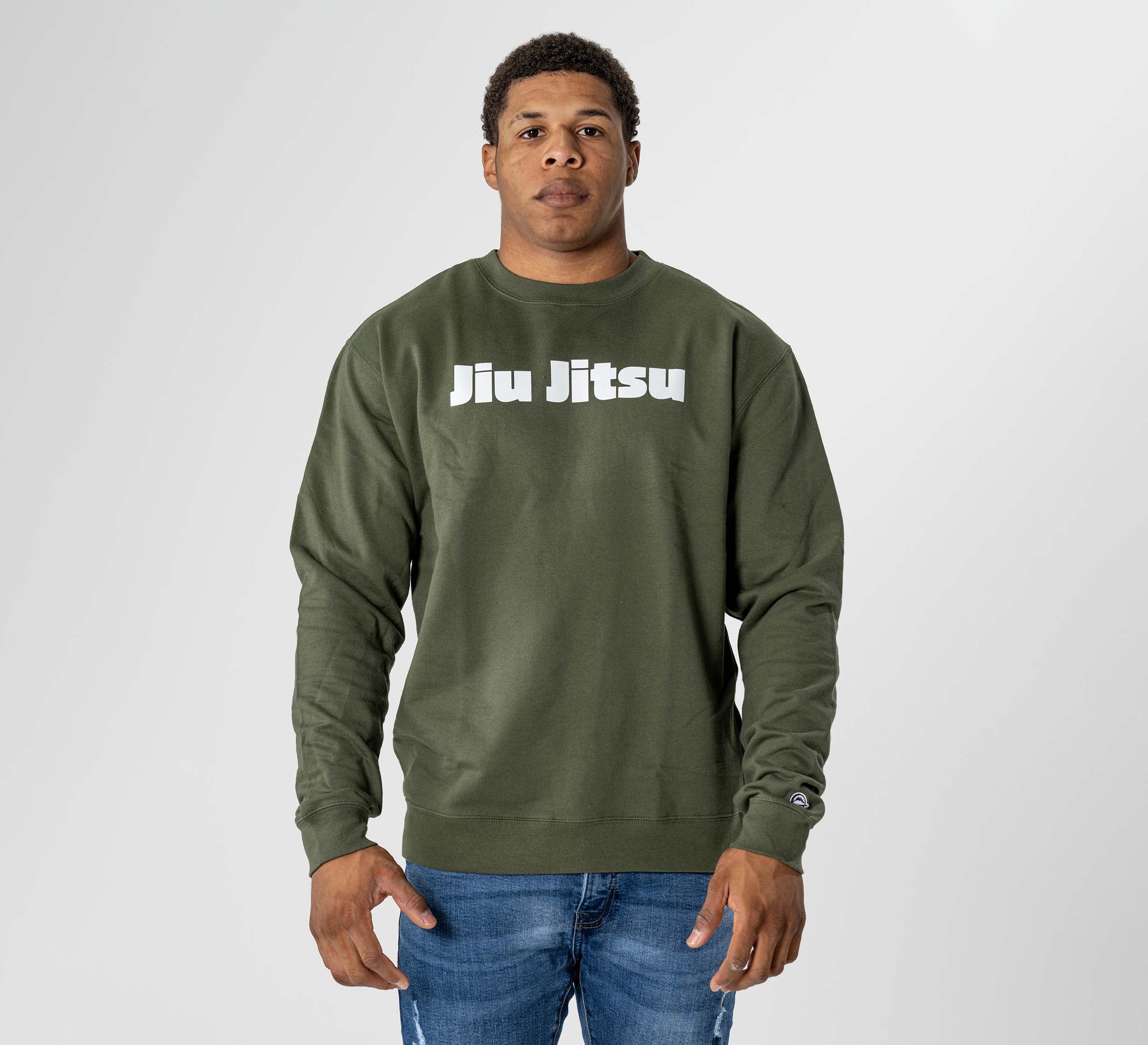 Jiu Jitsu Player Crewneck Military Green