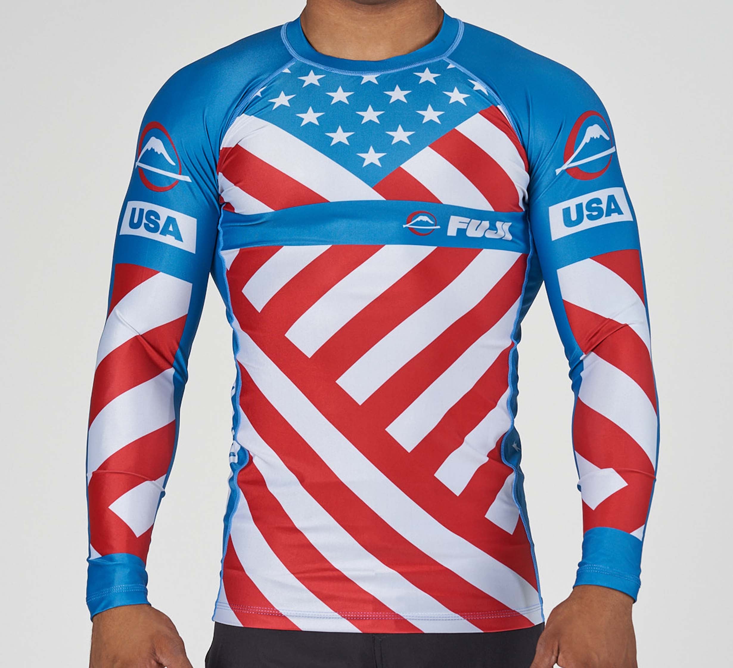 American Grappler Flex Lite Rashguard Blue