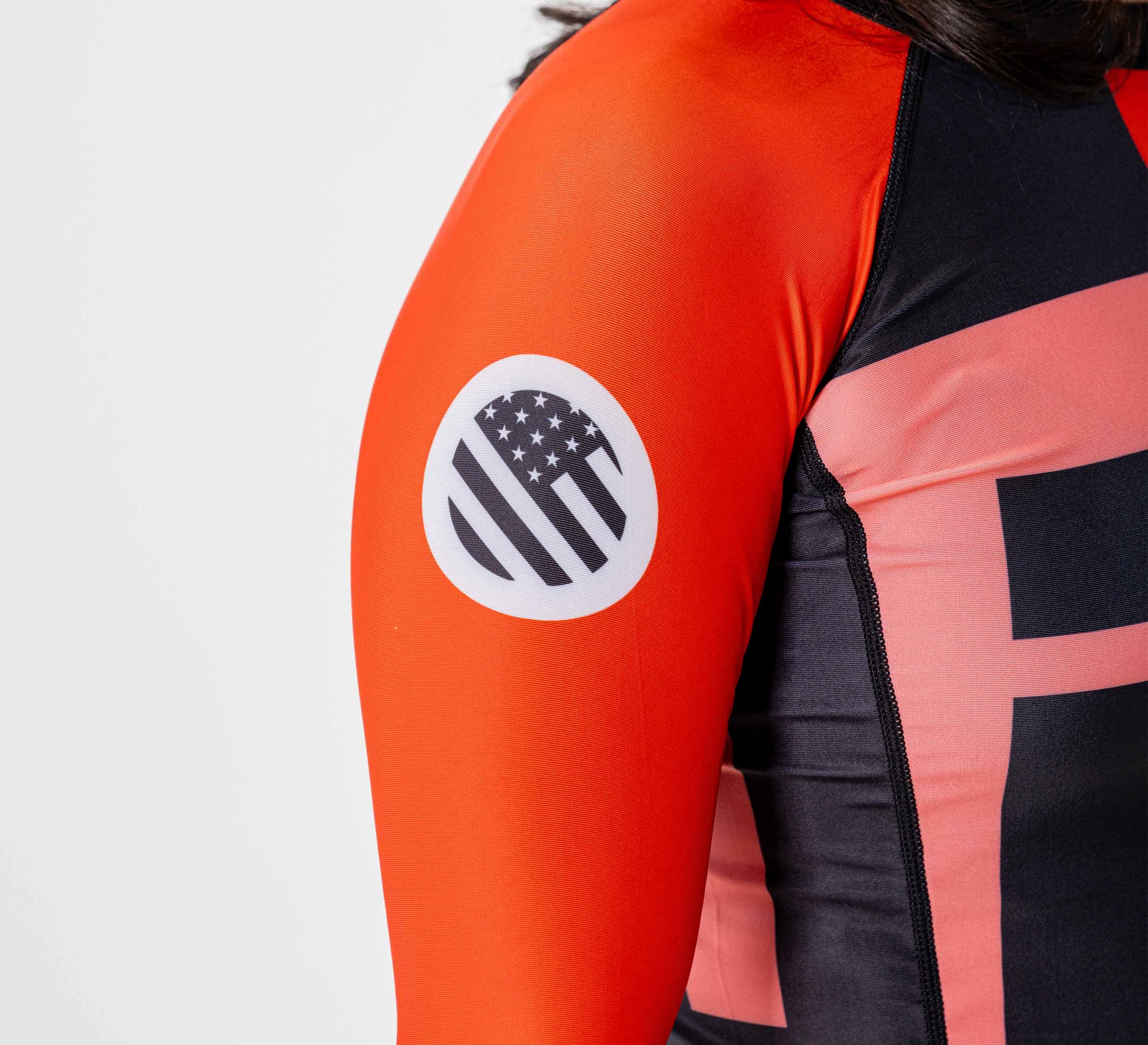 Womens Mt. FUJI Flex Lite Long Sleeve Rashguard Red