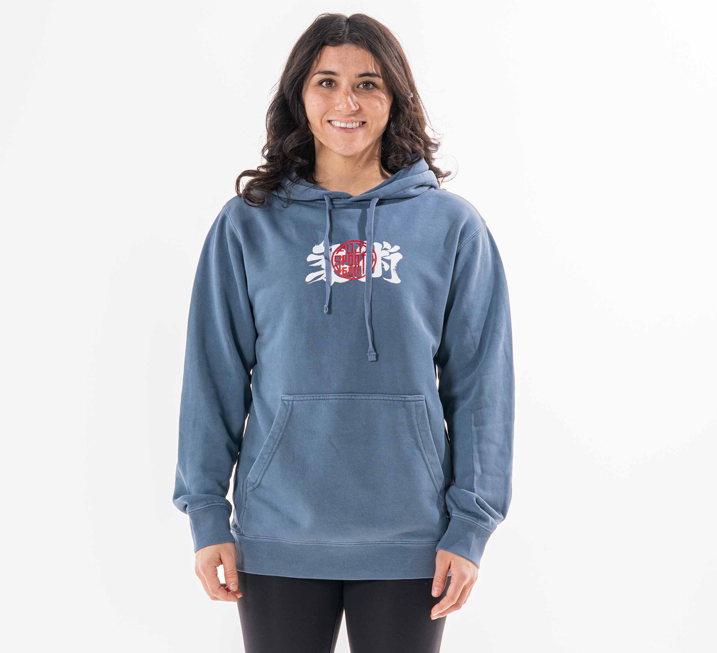 Womens Kanji Hoodie Blue