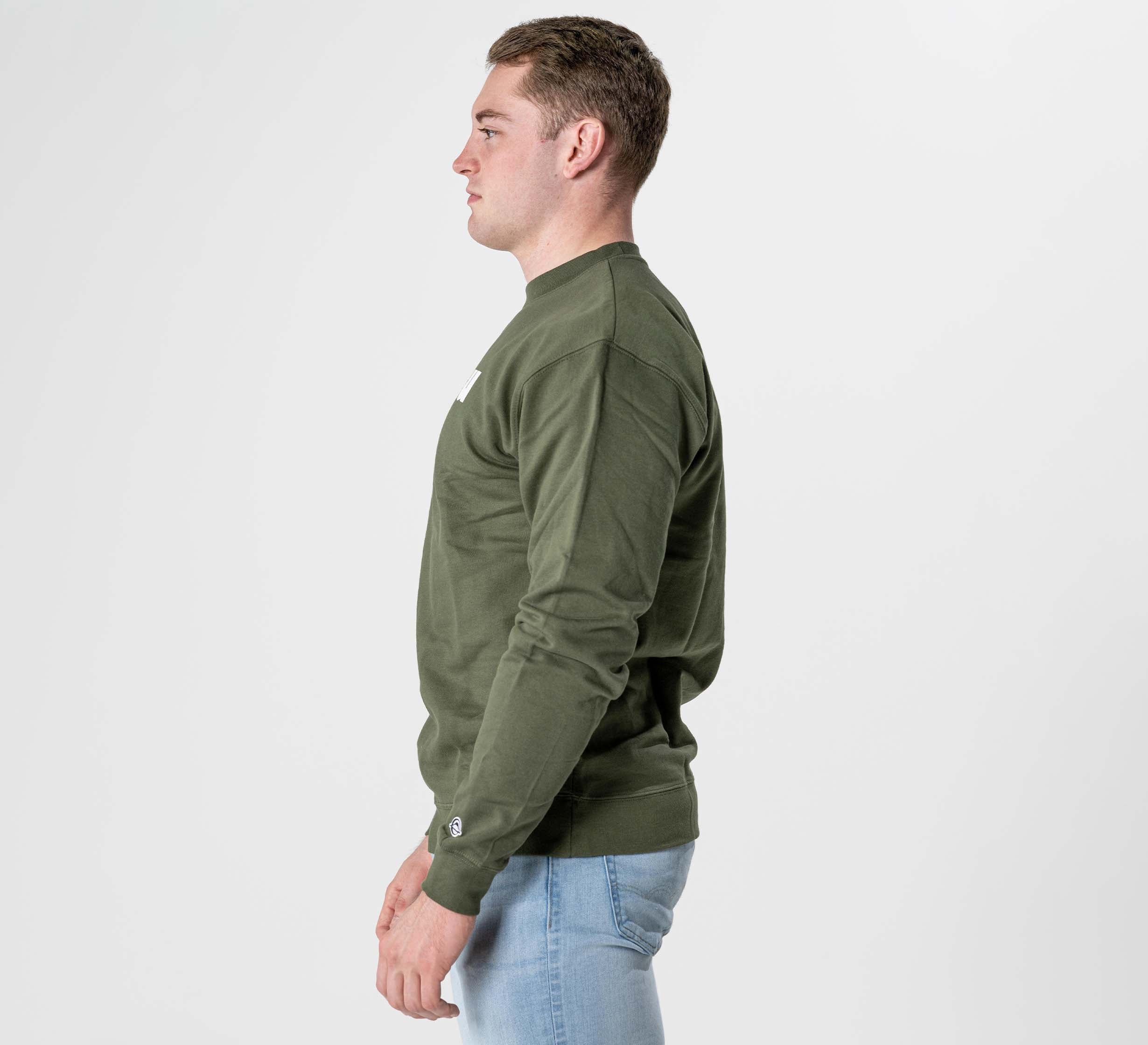 Jiu Jitsu Player Crewneck Military Green