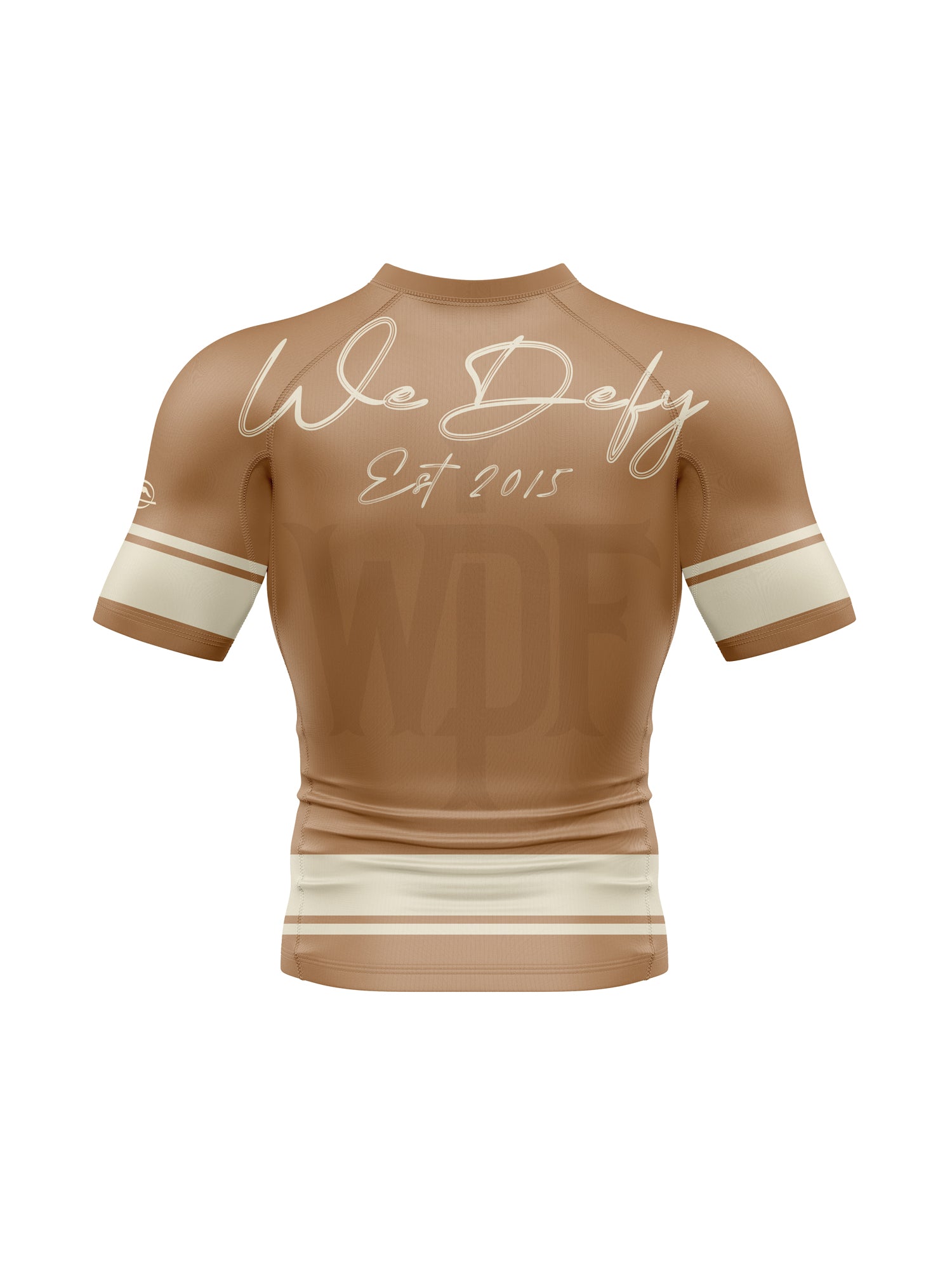 We Defy Jersey Short Sleeve Rashguard Tan
