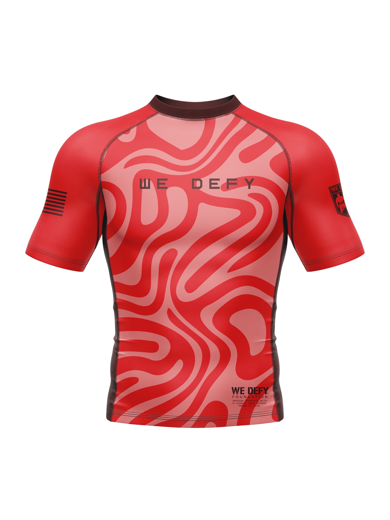 We Defy Short Sleeve Youth Flow Rashguard Red