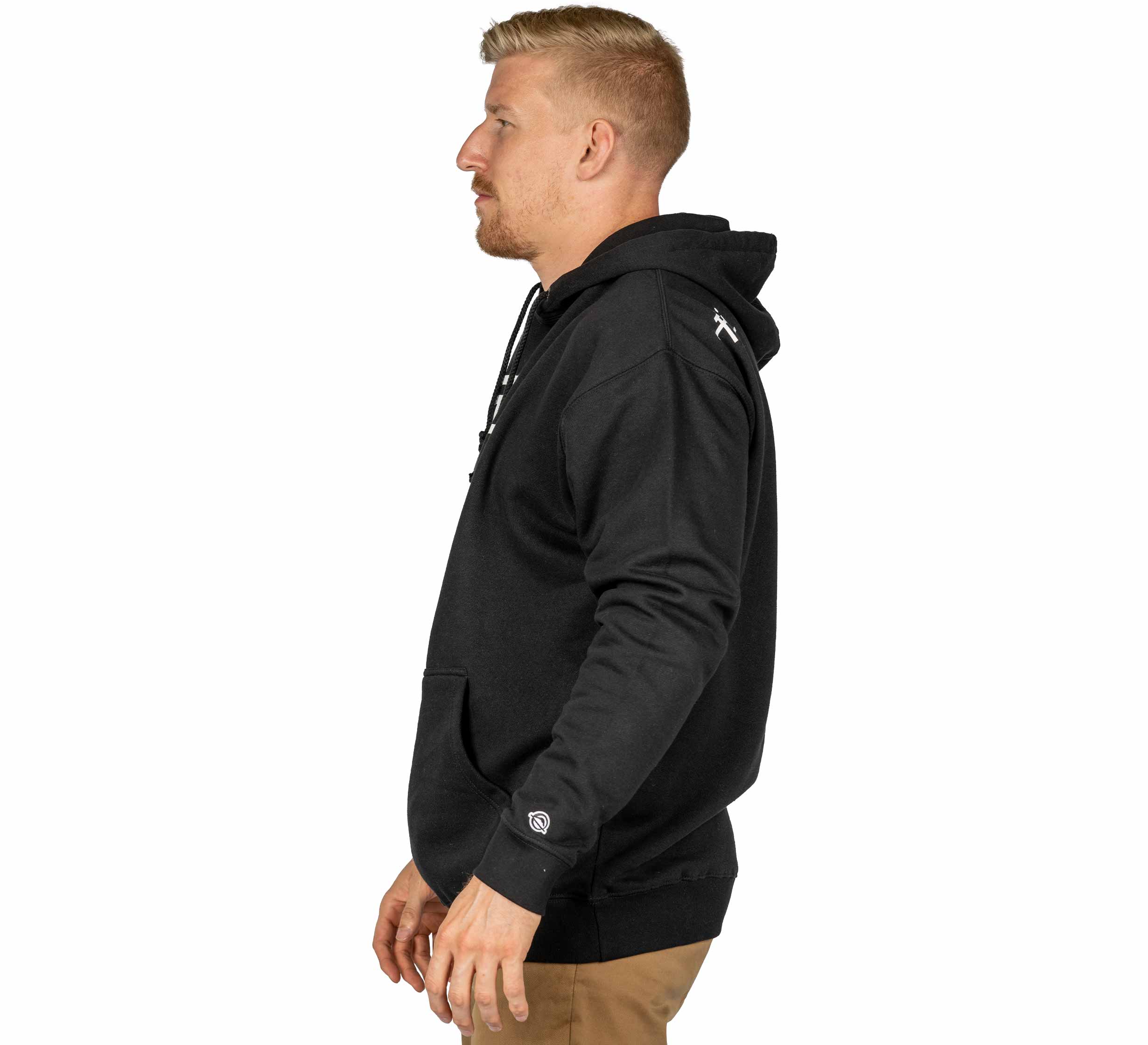 Midnight Collegiate Pull Over Hoodie Black