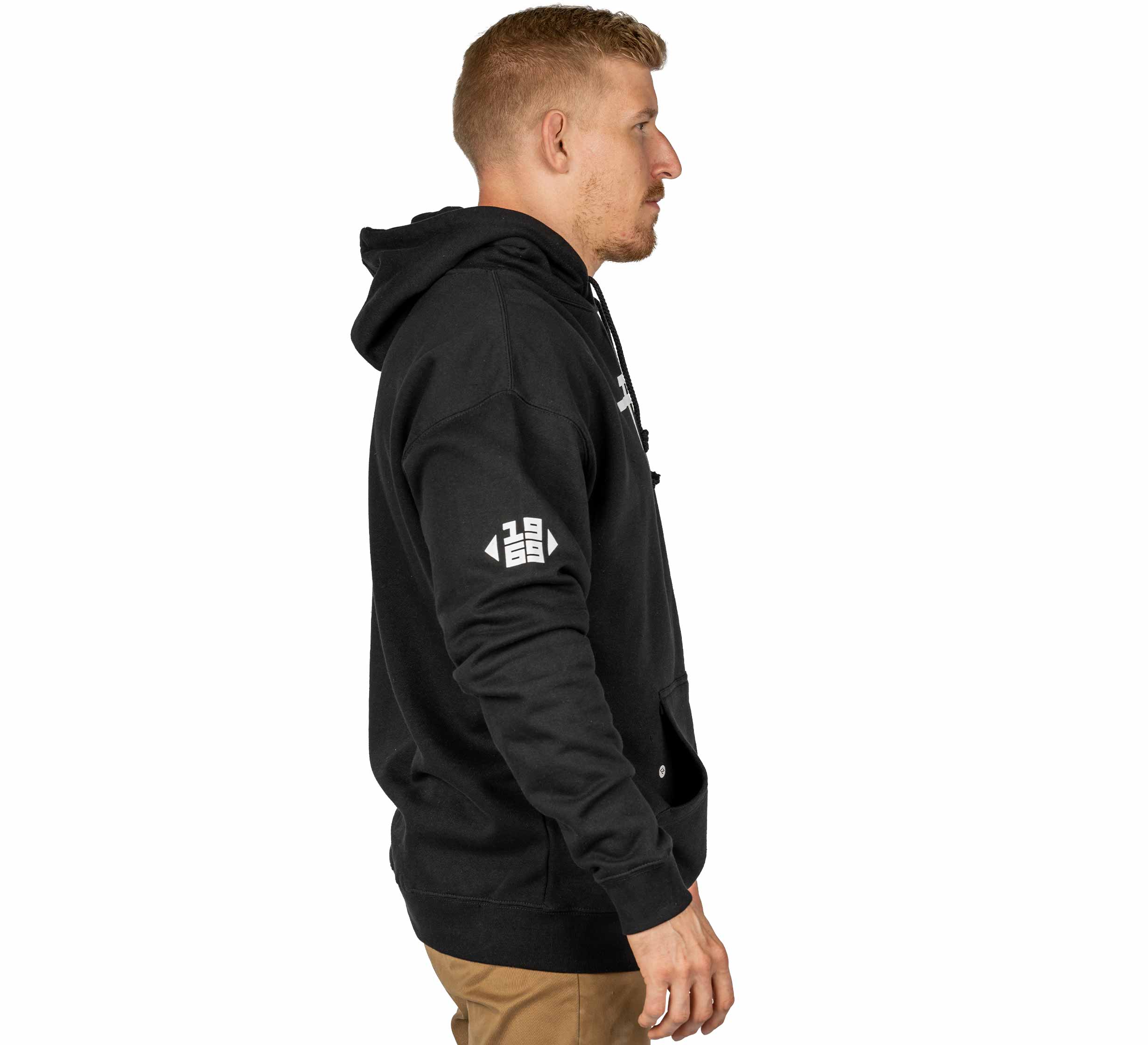 Midnight Collegiate Pull Over Hoodie Black