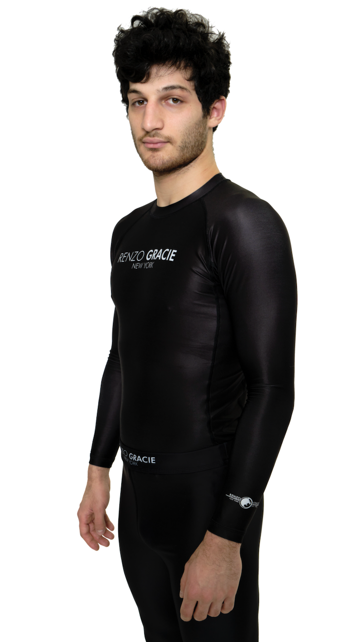 Renzo Gracie Standard Long Sleeve Rashguard - Black